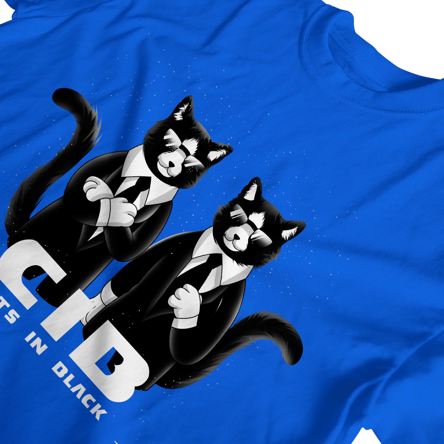 Camiseta 1Tee Hombre CIB Gatos en Animal Negro - Imagen 22 de 24