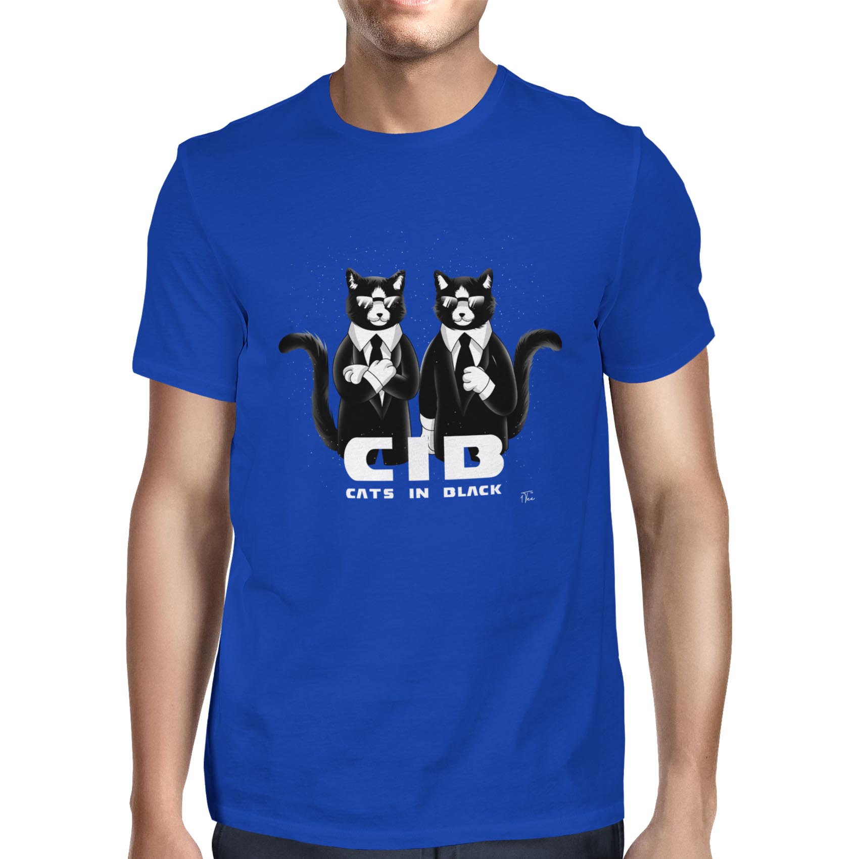 Camiseta 1Tee Hombre CIB Gatos en Animal Negro - Imagen 19 de 24