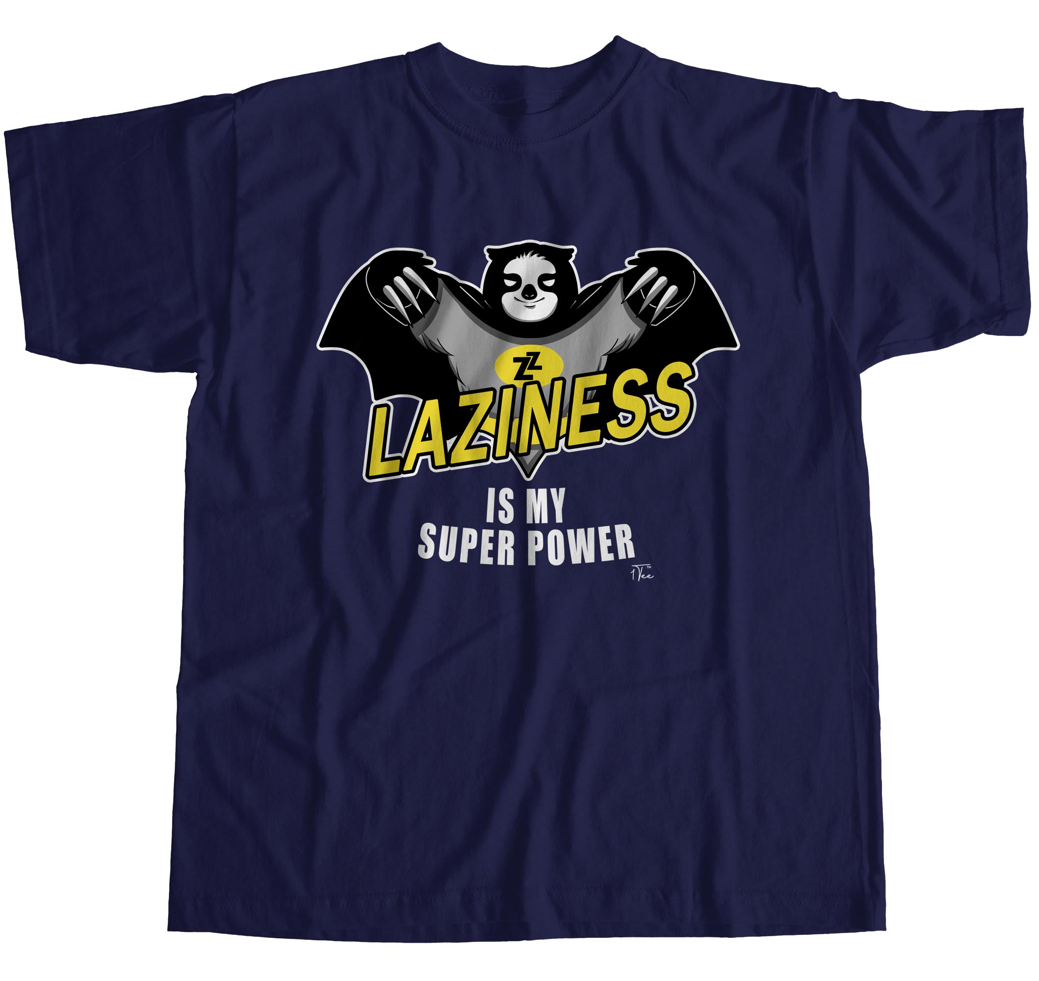1Tee Herren T-Shirt Laziness Is My Superpower Faultier - Bild 8 von 24