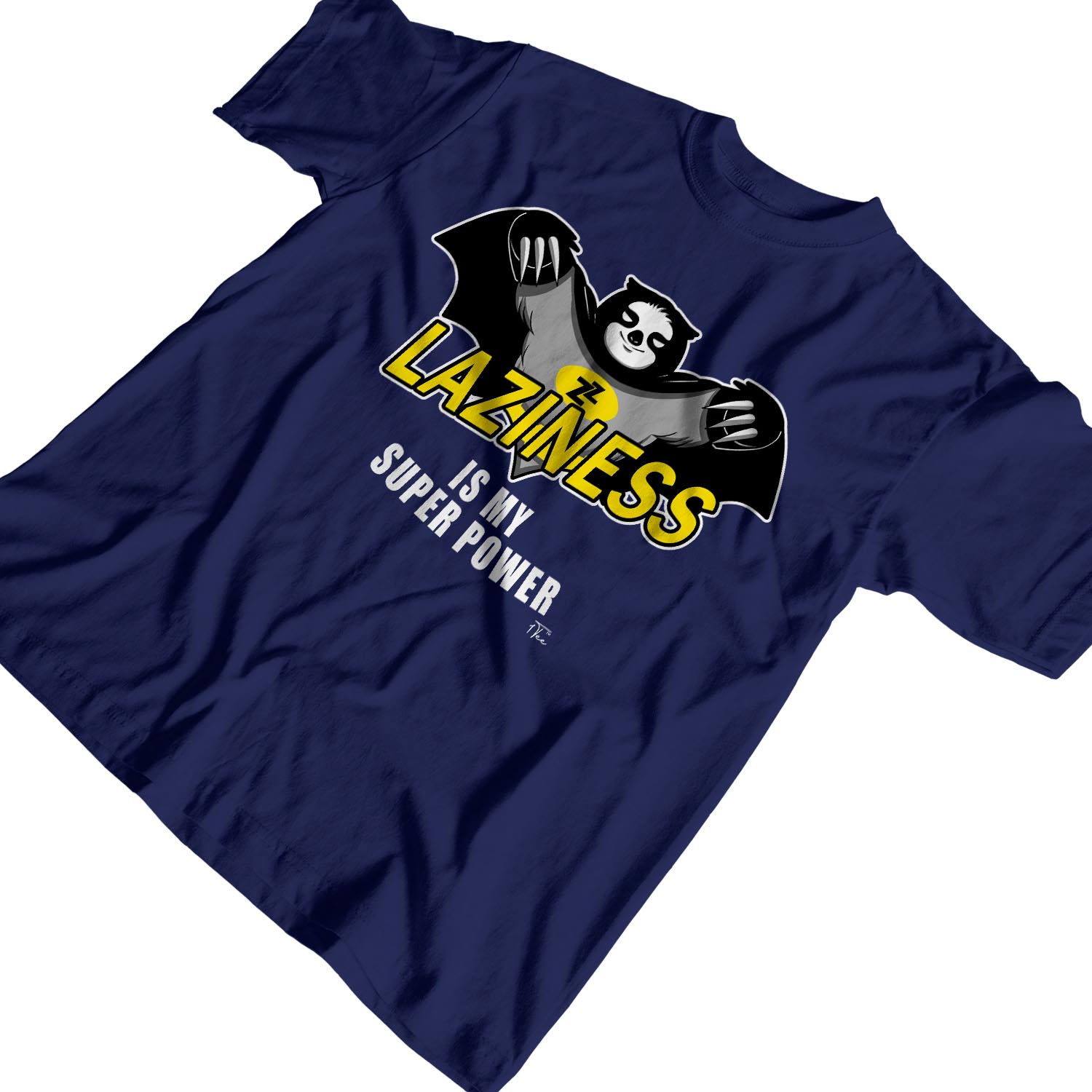 1Tee Herren T-Shirt Laziness Is My Superpower Faultier - Bild 9 von 24