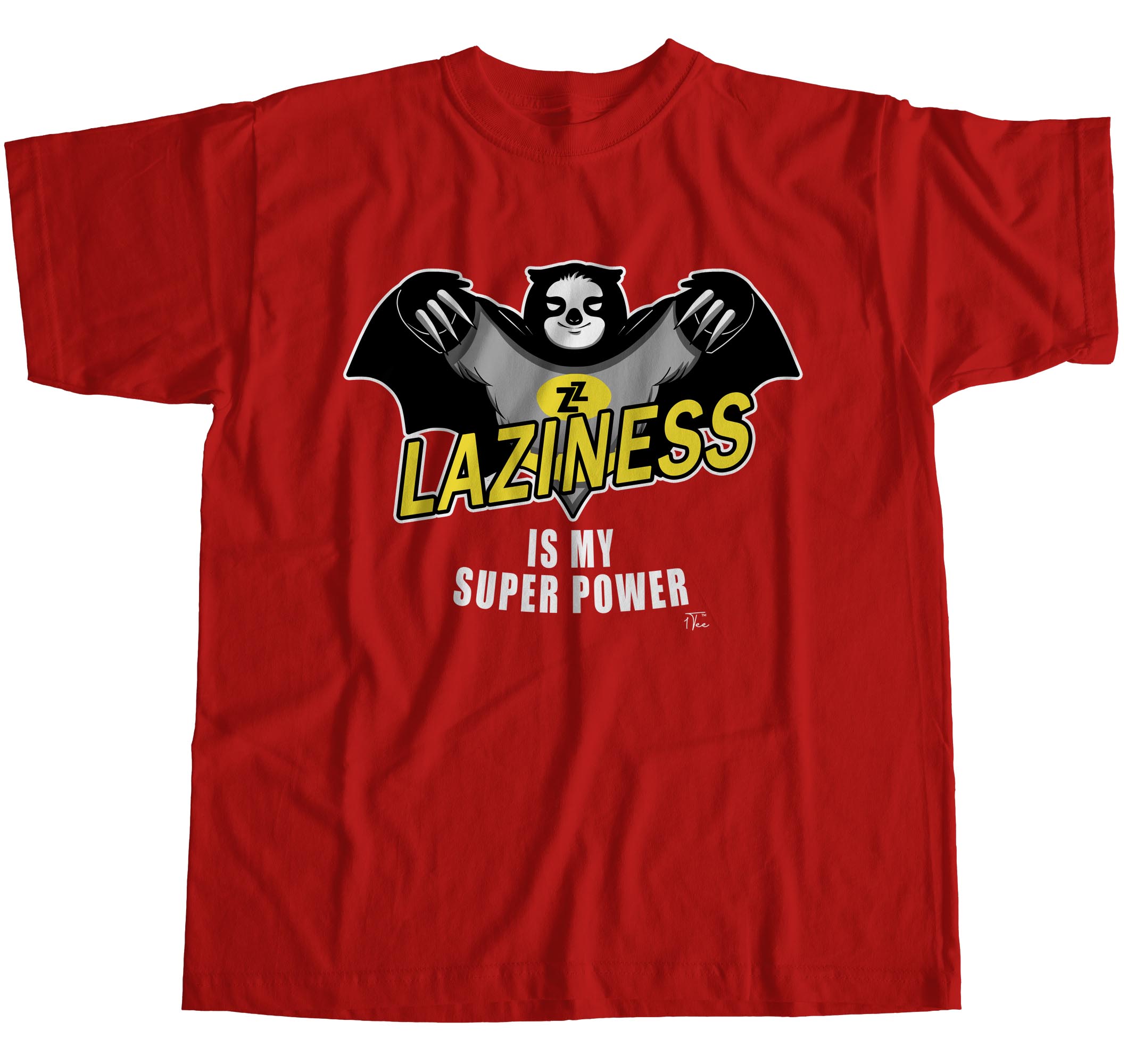 1Tee Herren T-Shirt Laziness Is My Superpower Faultier - Bild 14 von 24