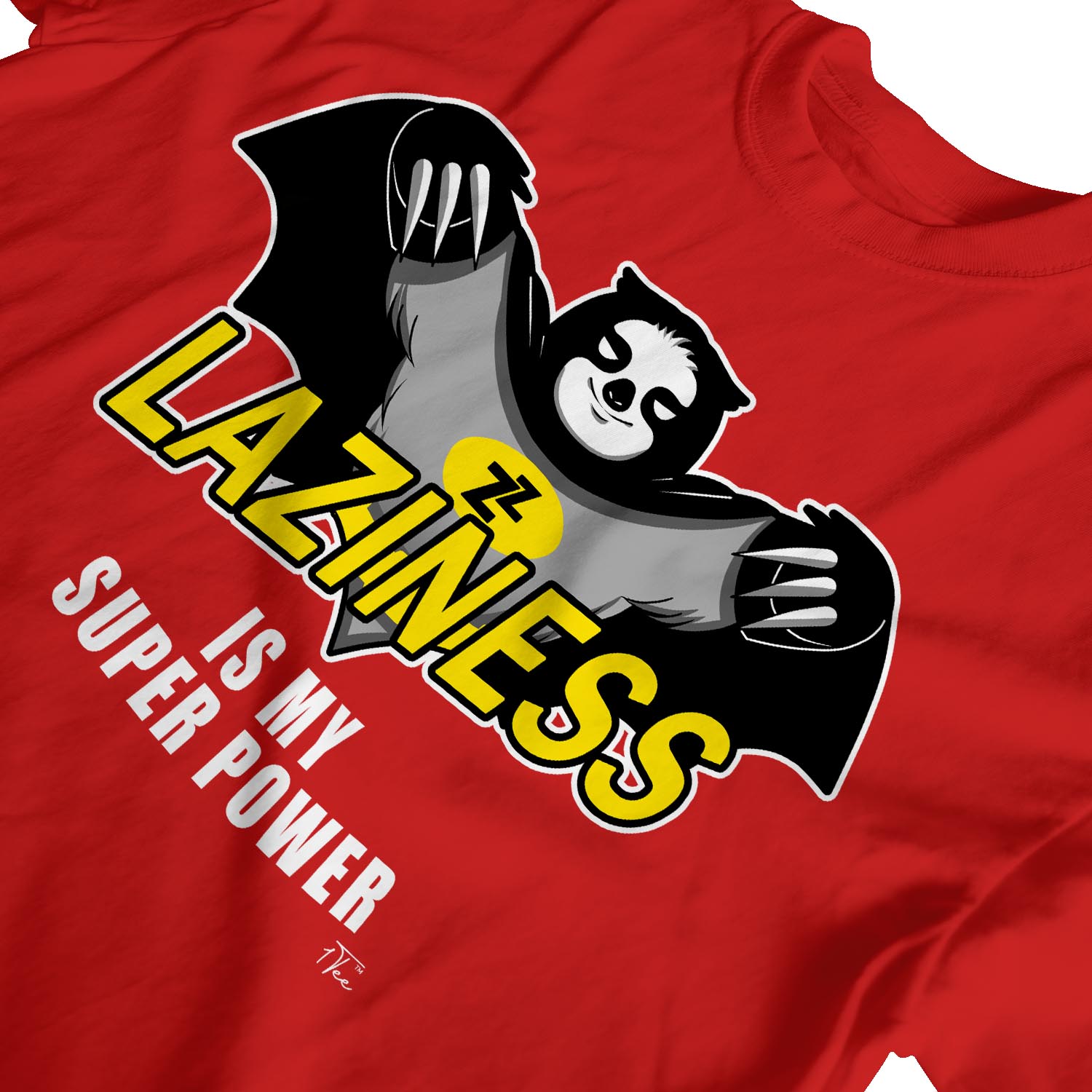 1Tee Herren T-Shirt Laziness Is My Superpower Faultier - Bild 16 von 24