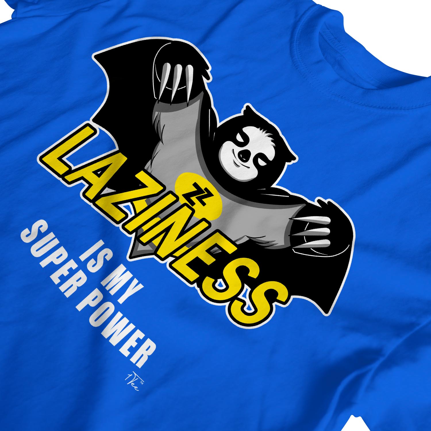 1Tee Herren T-Shirt Laziness Is My Superpower Faultier - Bild 22 von 24