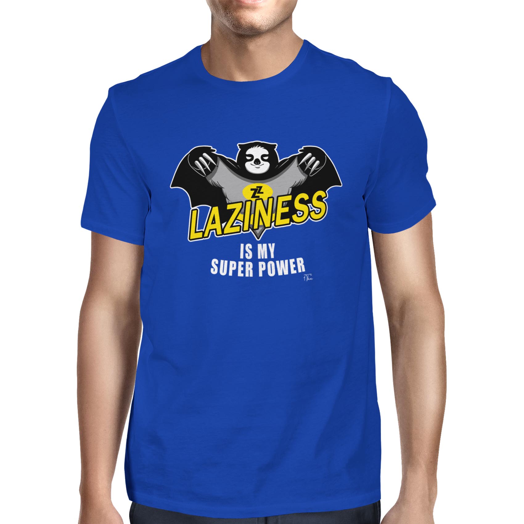 1Tee Herren T-Shirt Laziness Is My Superpower Faultier - Bild 19 von 24