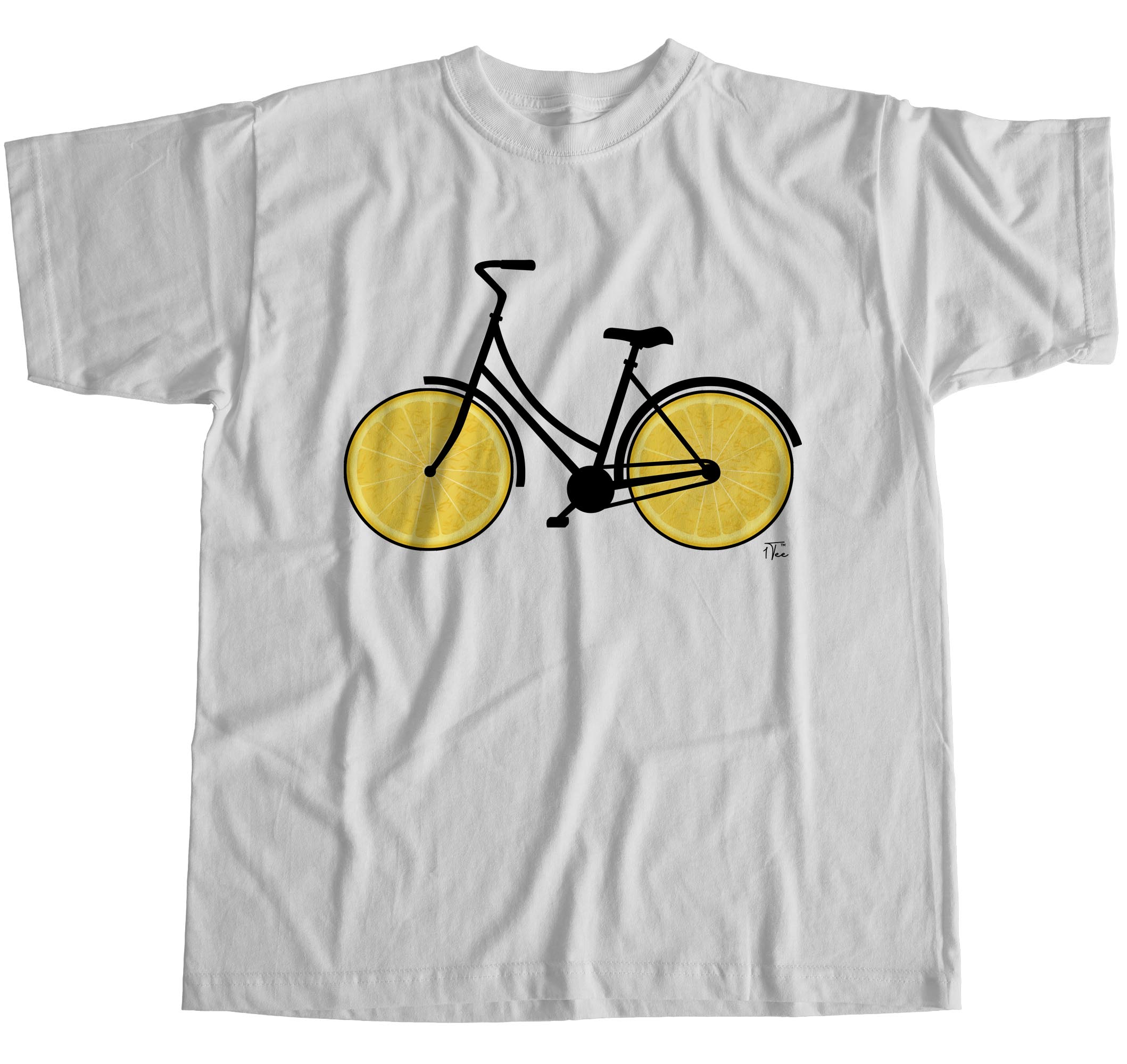 1Tee Mens Zesty Lemon Wheels Bike T-Shirt | eBay