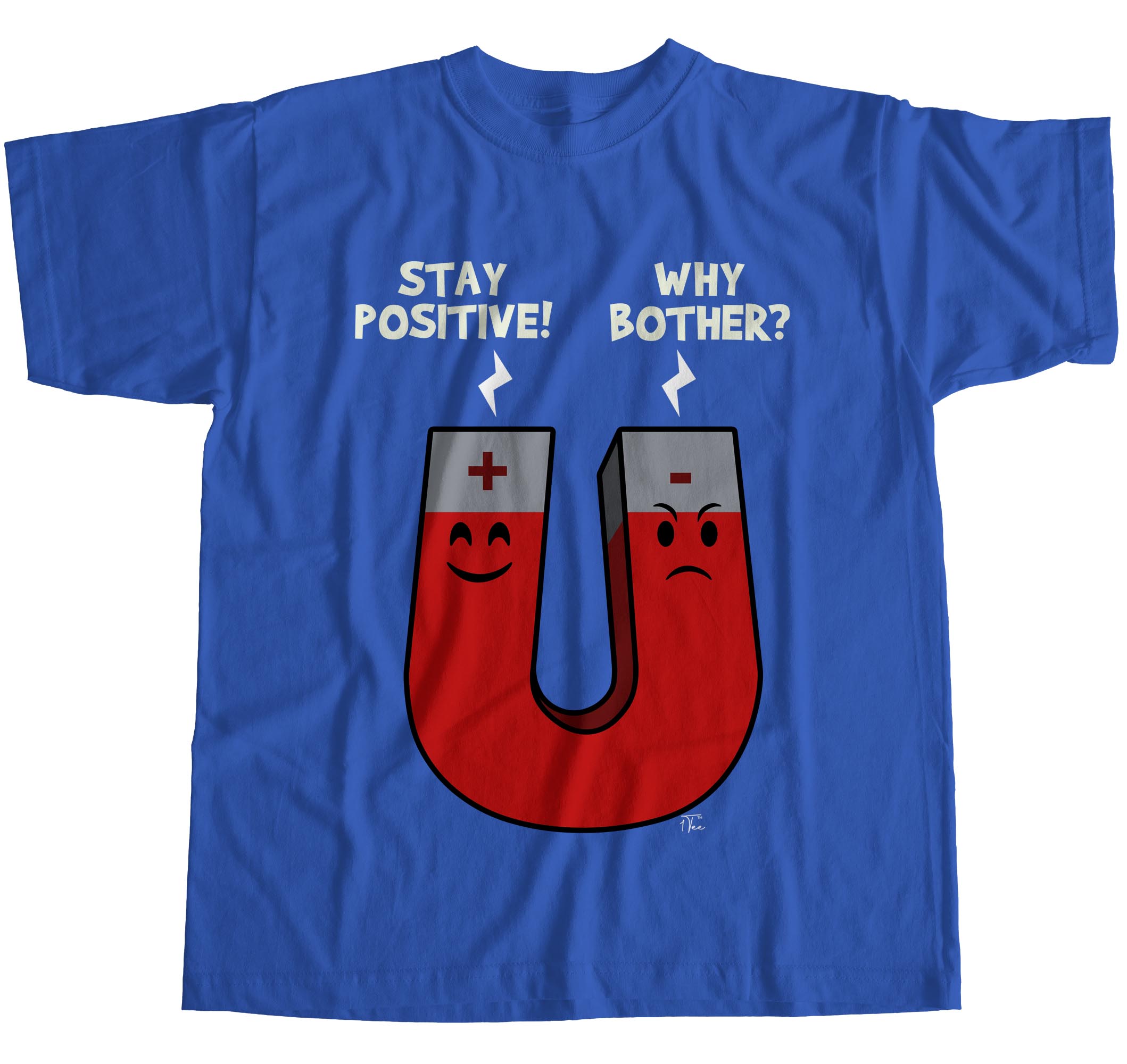 1Tee Mens Stay Positive Why Bother Science TShirt eBay