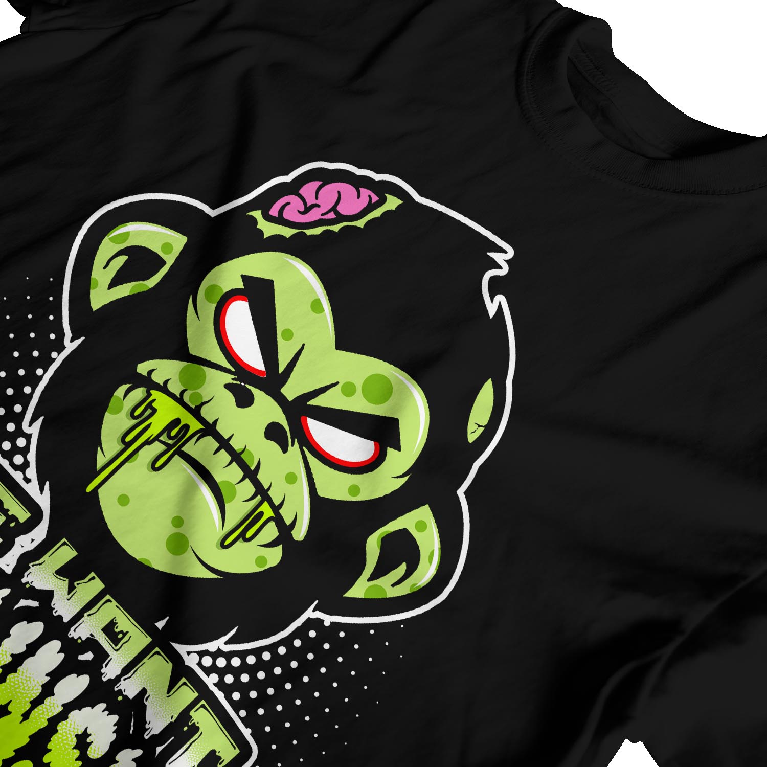 1 T-Shirt Herren Zombie Affe, Me Want Brains - Bild 10 von 18