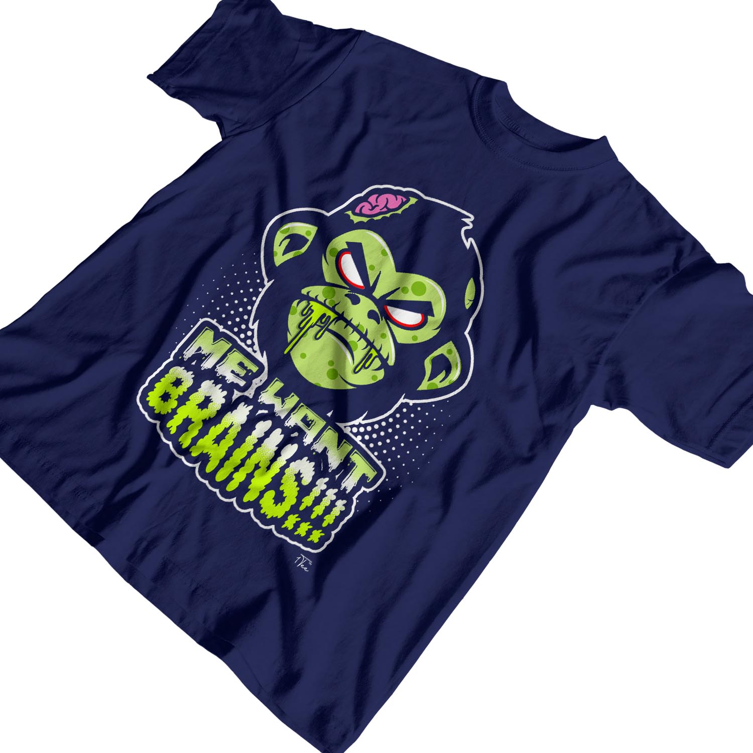 1 T-Shirt Herren Zombie Affe, Me Want Brains - Bild 15 von 18