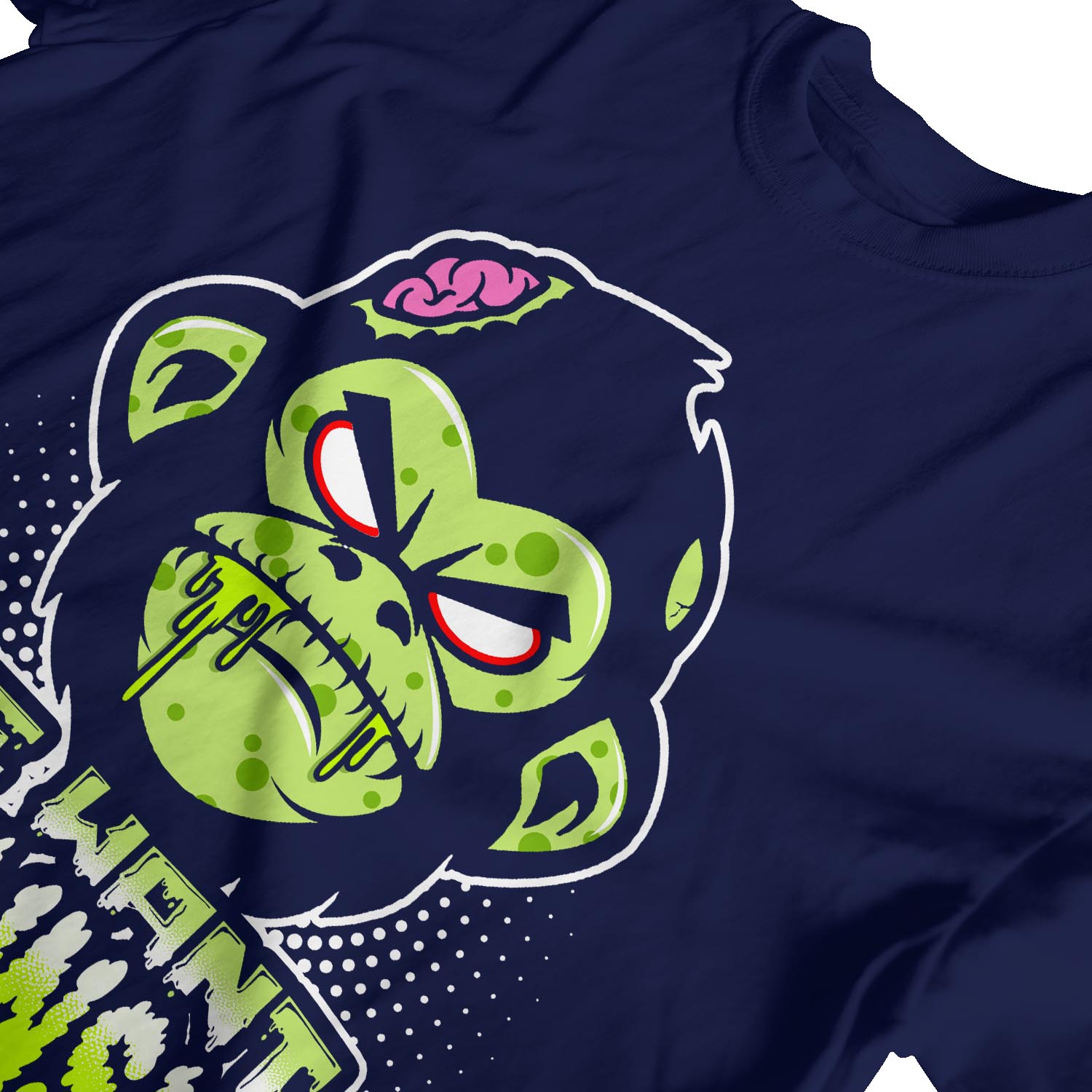 1 T-Shirt Herren Zombie Affe, Me Want Brains - Bild 16 von 18