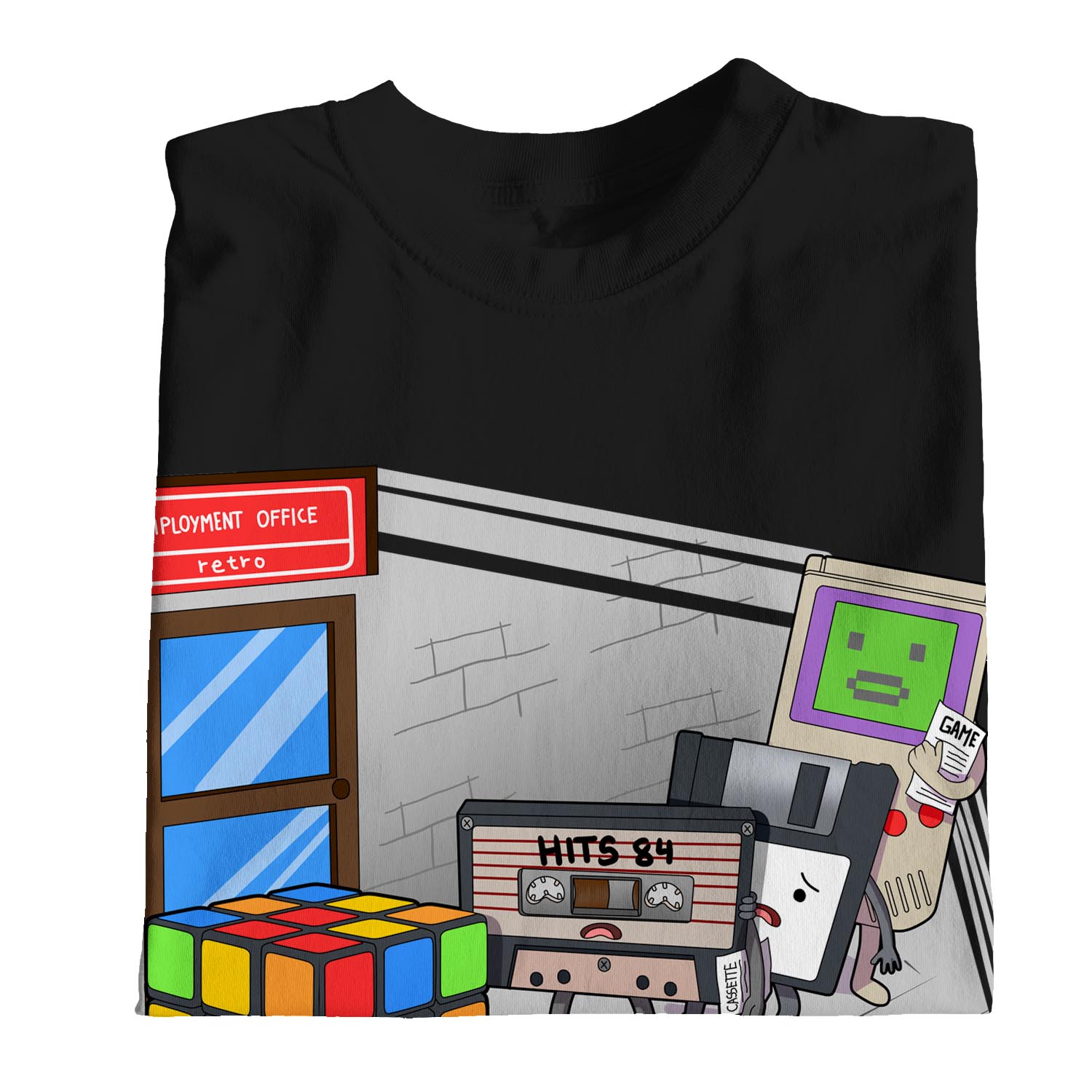 1Tee Mens Retro Employment Office Funny T-Shirt - Foto 11 di 18