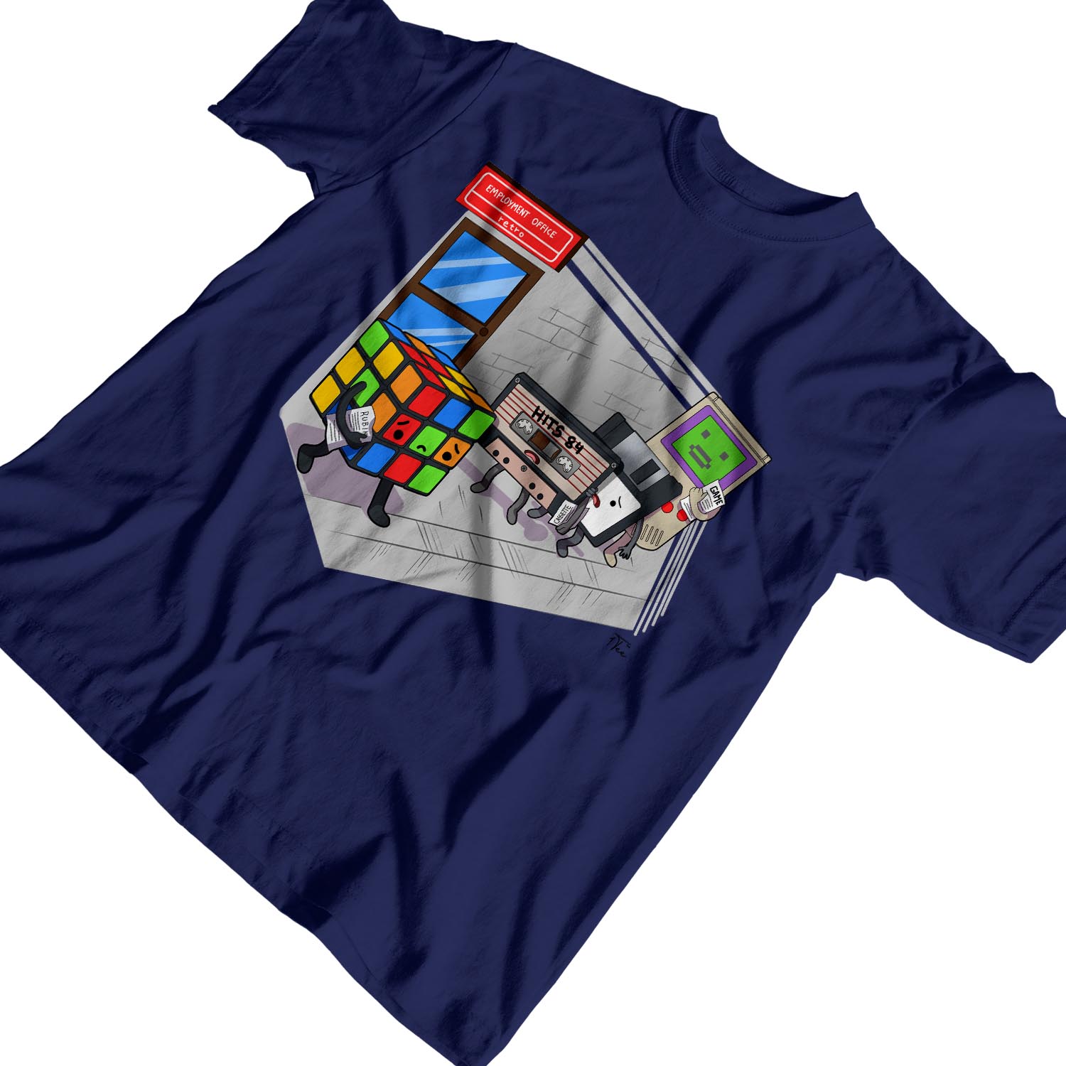 1Tee Mens Retro Employment Office Funny T-Shirt - Foto 15 di 18
