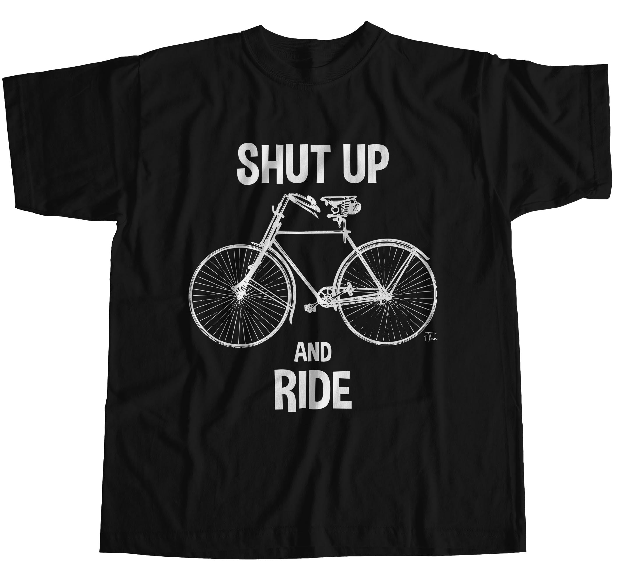 1Tee Mens Shut Up And Ride Cycling T-Shirt | eBay