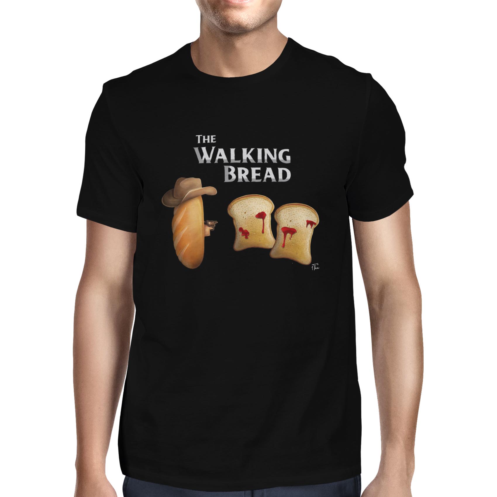 1Tee Mens The Walking Bread T-Shirt
