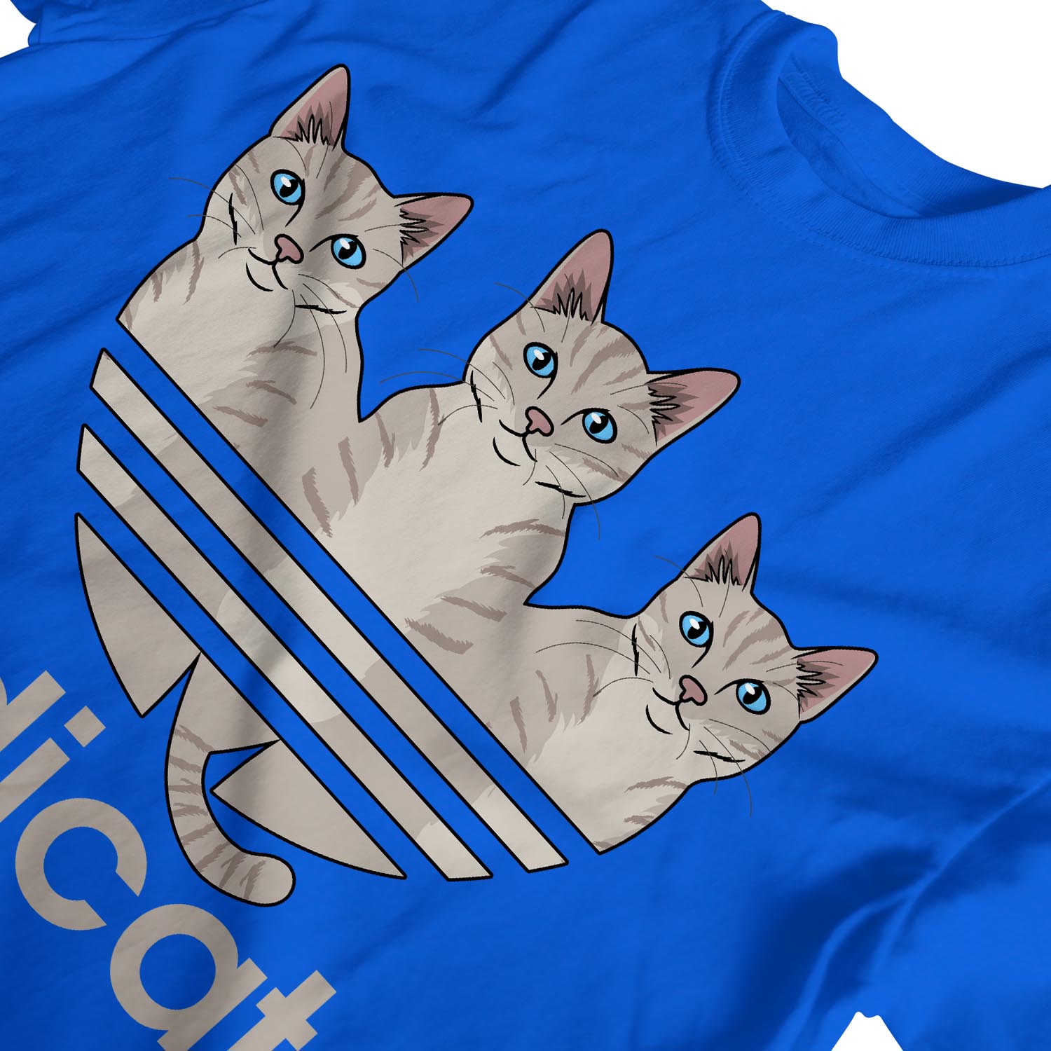 1Tee Mens ADICATS Spoof Cats T-Shirt - Picture 22 of 24