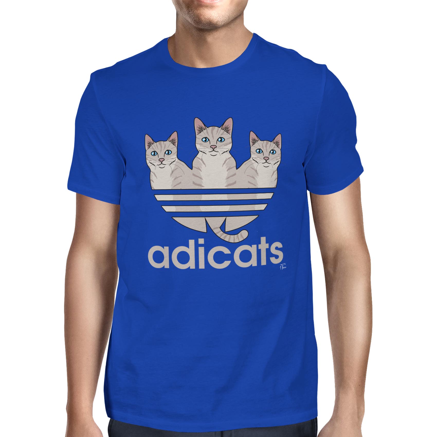 1Tee Mens ADICATS Spoof Cats T-Shirt - Picture 19 of 24
