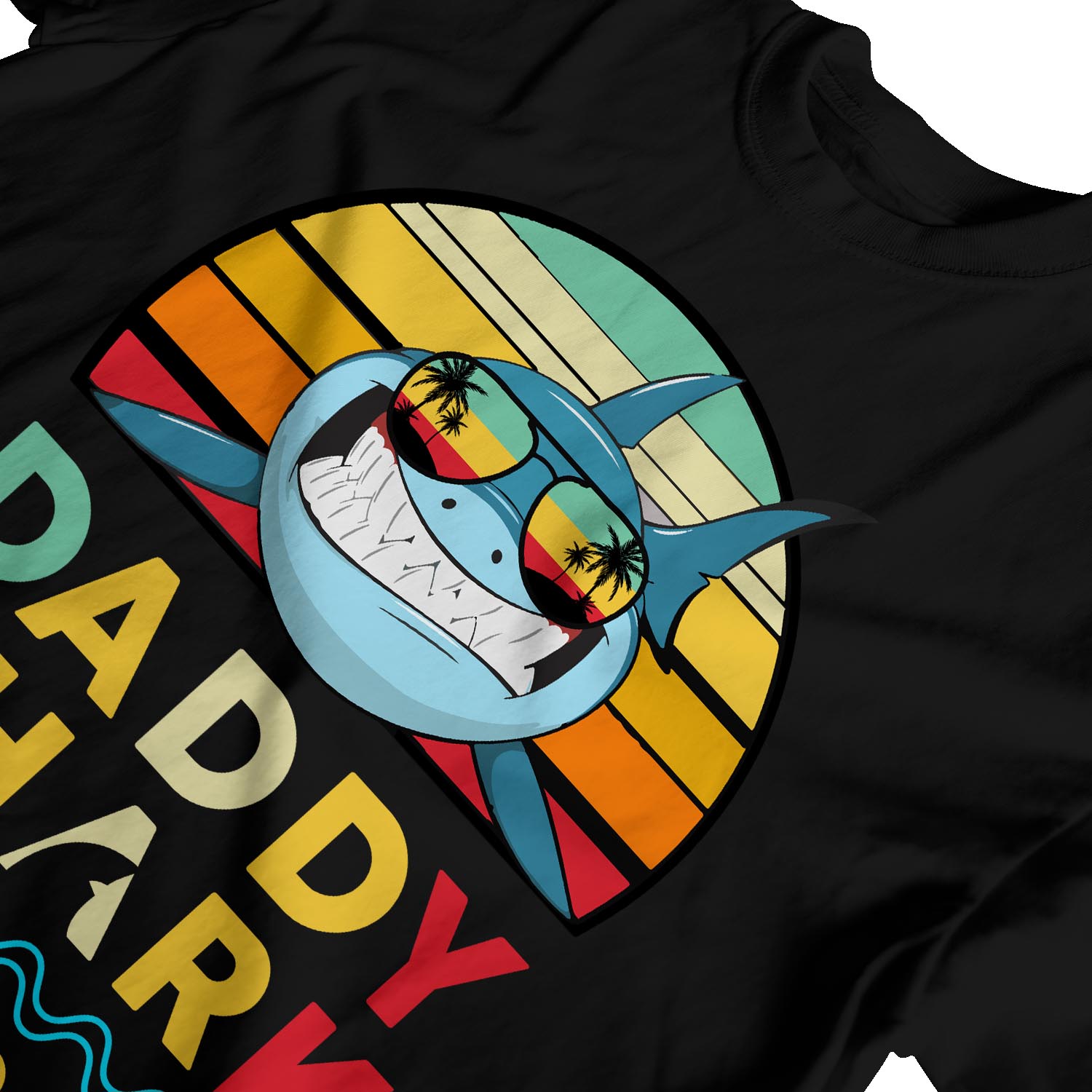 1Tee Mens Daddy Shark Doo Doo T-Shirt - Picture 10 of 18
