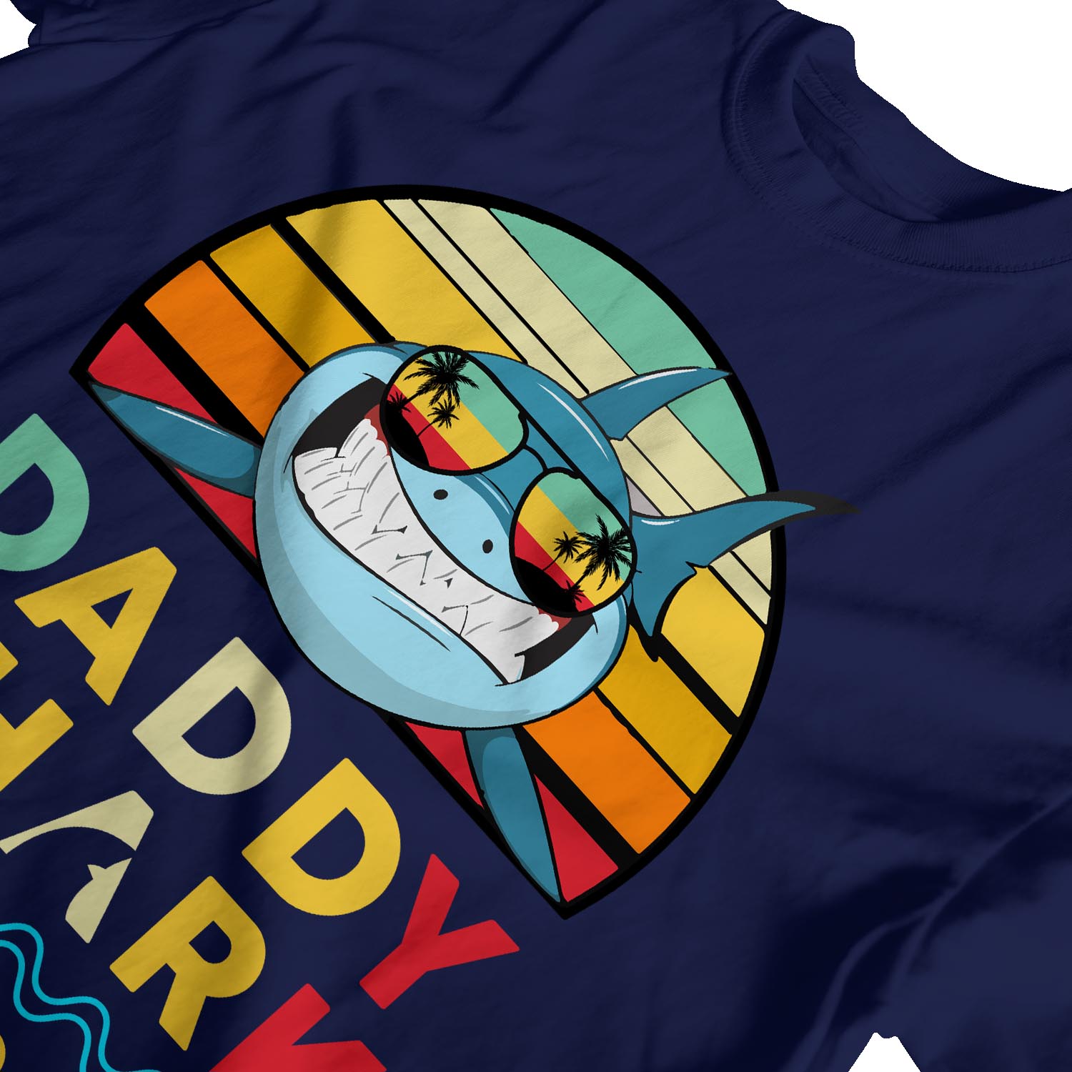 1Tee Mens Daddy Shark Doo Doo T-Shirt - Picture 16 of 18