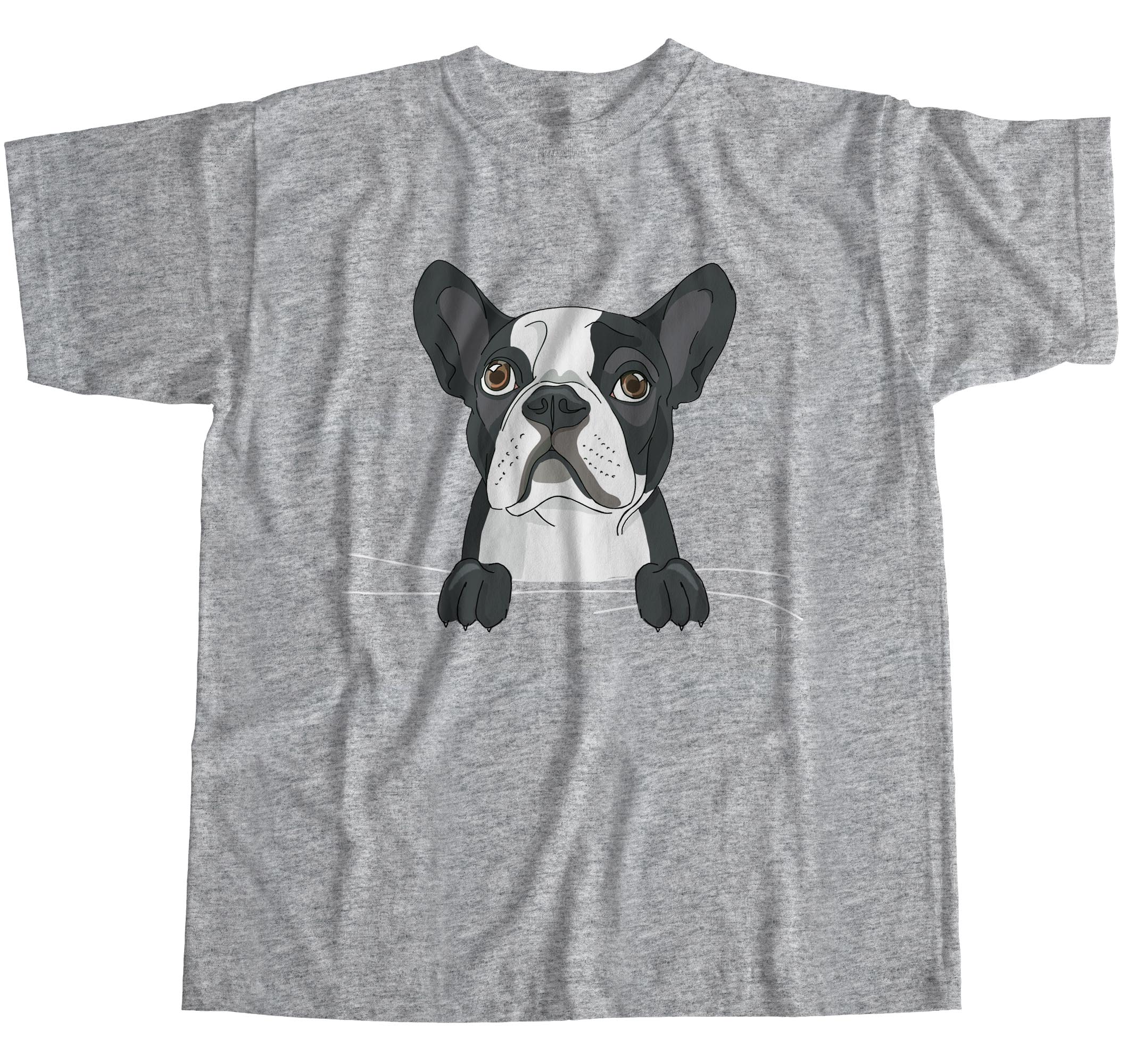 1Tee Mens Peeking French Bulldog Pocket TShirt eBay