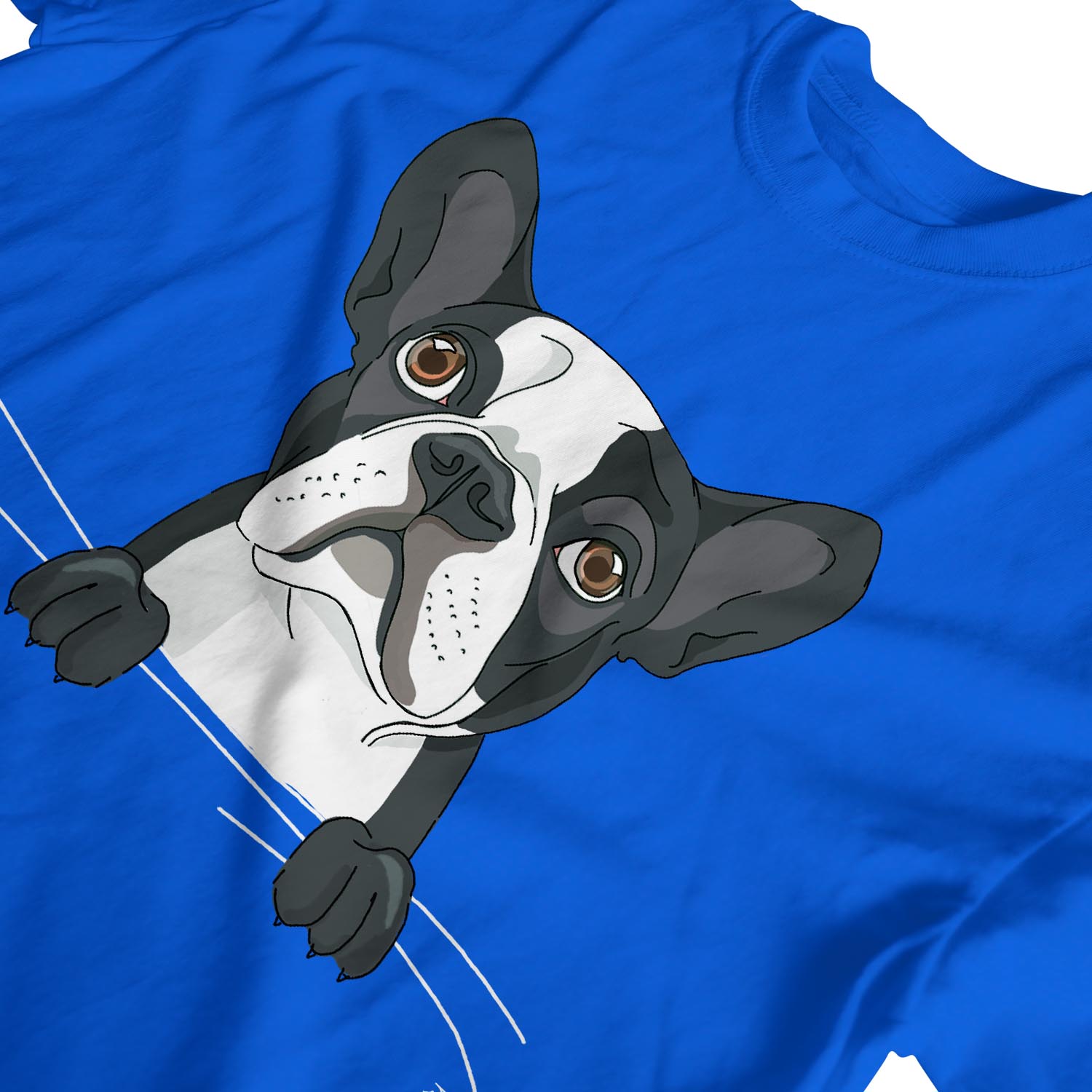1Tee Mens Peeking French Bulldog Pocket TShirt eBay