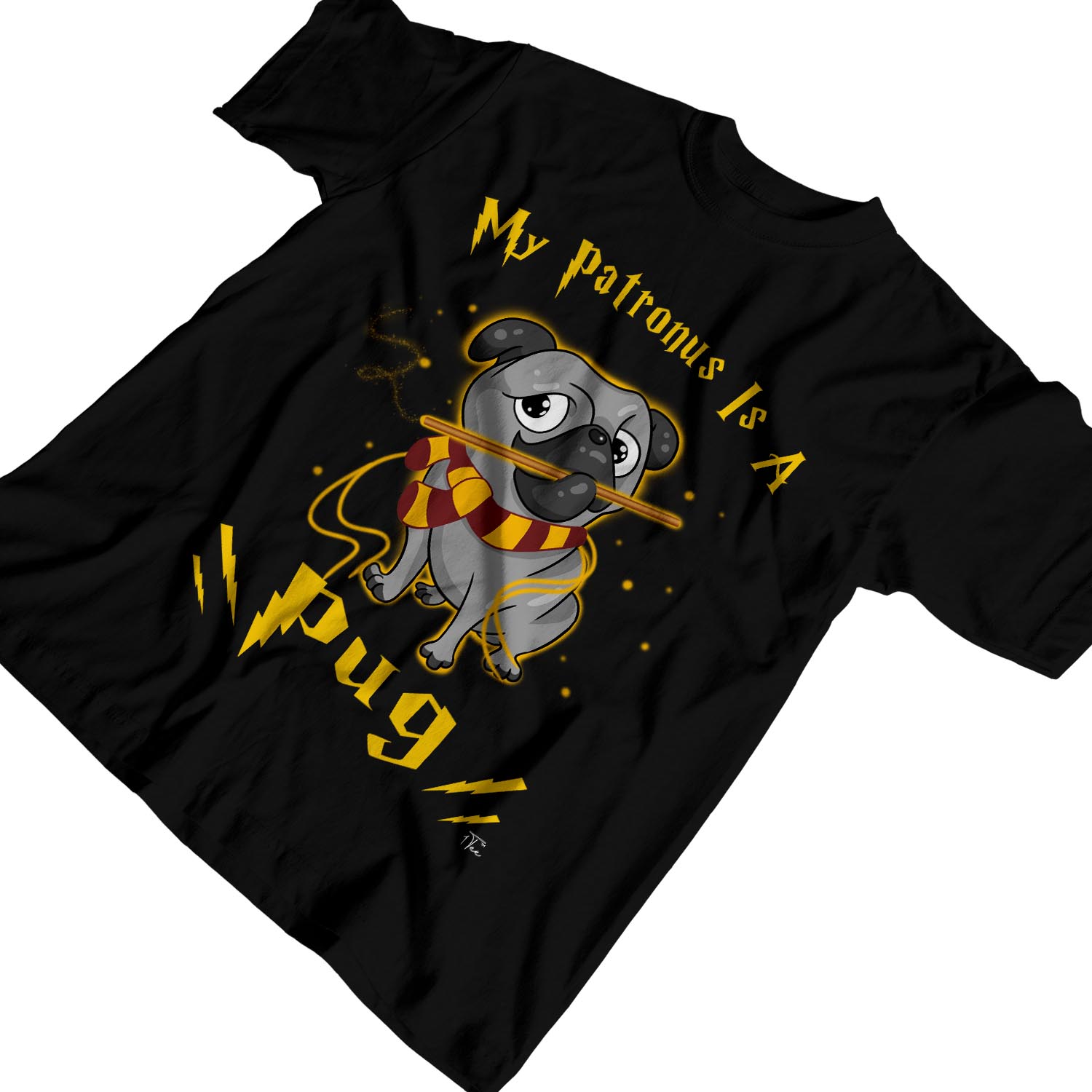 1 camiseta para hombre My Patronus Is A Pug Dog - Imagen 9 de 24