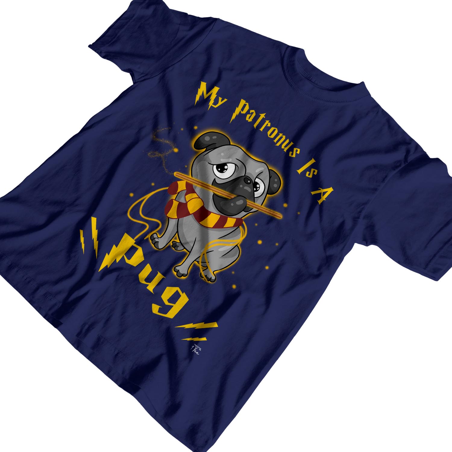 1 camiseta para hombre My Patronus Is A Pug Dog - Imagen 15 de 24
