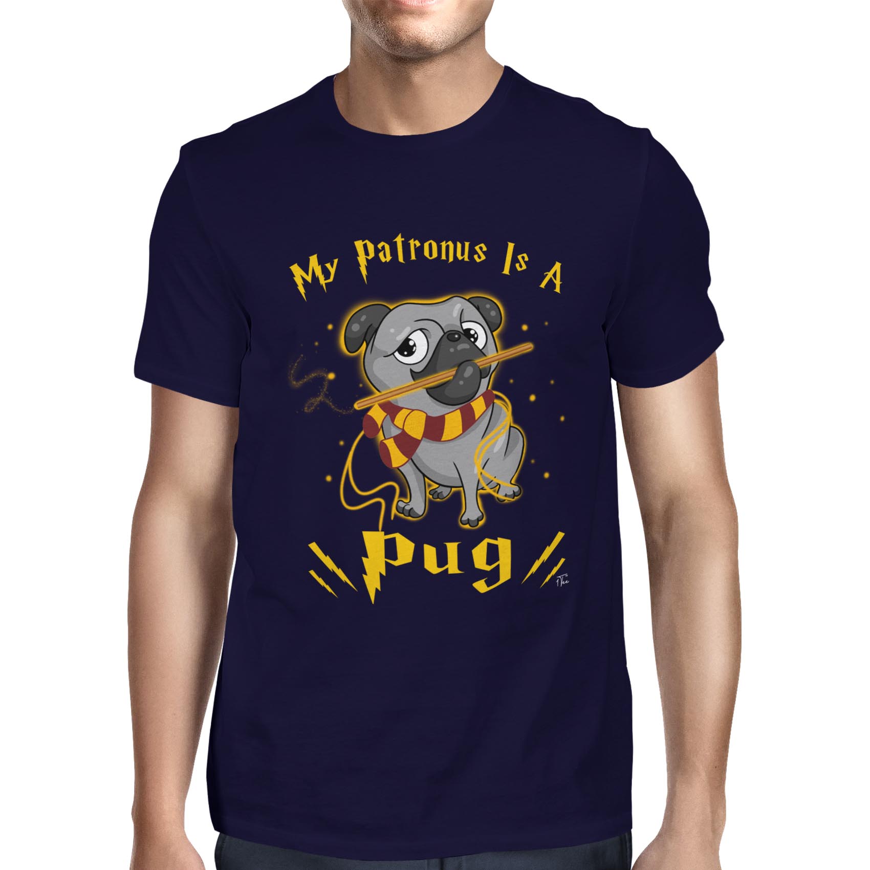 1 camiseta para hombre My Patronus Is A Pug Dog - Imagen 13 de 24