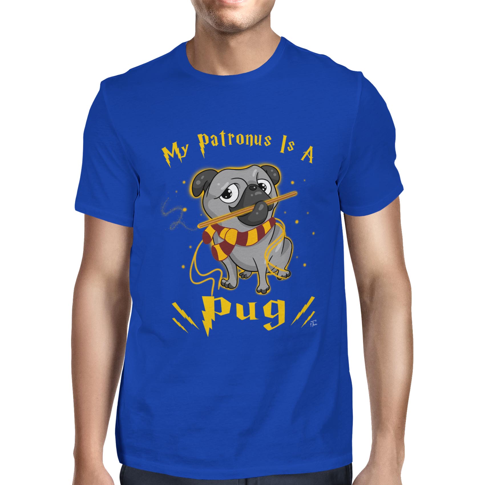 1 camiseta para hombre My Patronus Is A Pug Dog - Imagen 19 de 24