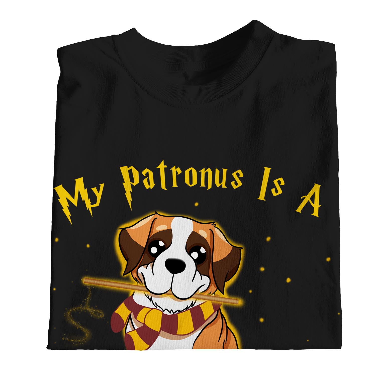 1Tee Mens My Patronus Is A St. Bernard Dog TShirt eBay