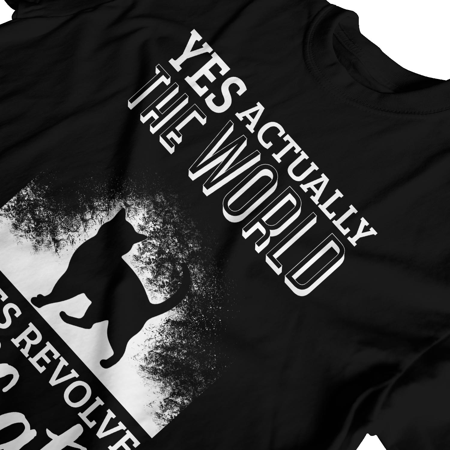 Camiseta 1Tee Para Hombre Yes Actually The World Does Revolve Around My Cats - Imagen 10 de 24