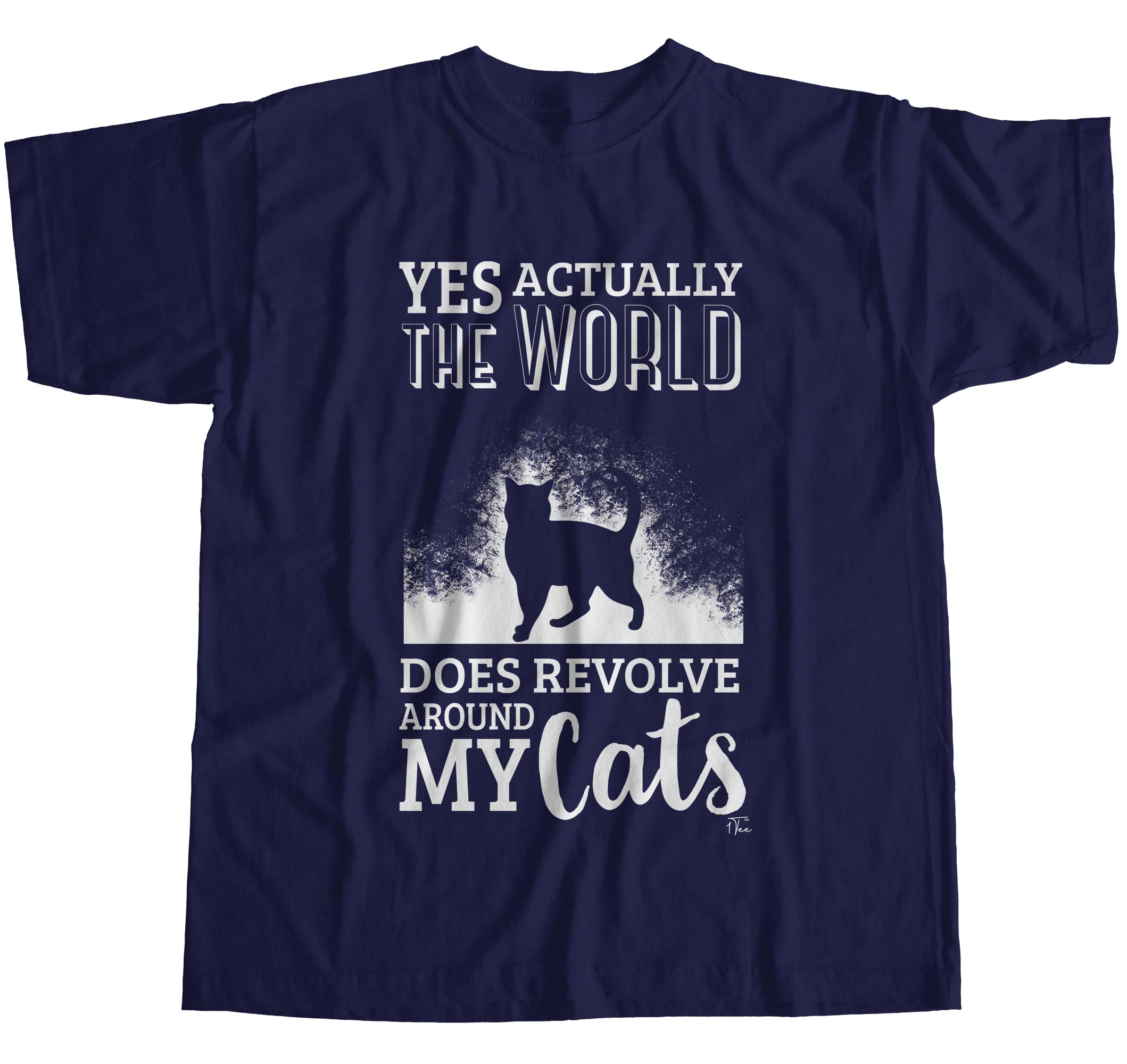 Camiseta 1Tee Para Hombre Yes Actually The World Does Revolve Around My Cats - Imagen 14 de 24