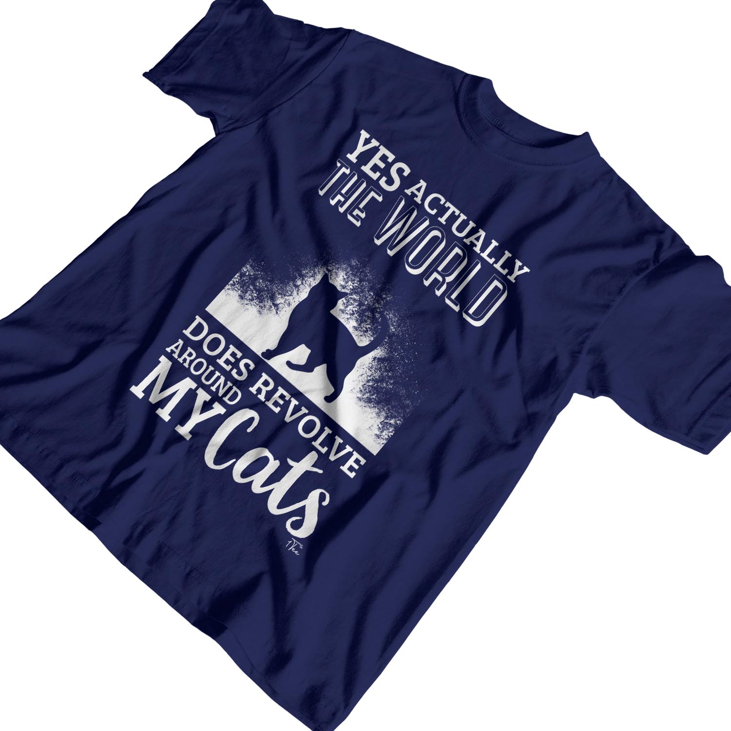 Camiseta 1Tee Para Hombre Yes Actually The World Does Revolve Around My Cats - Imagen 15 de 24