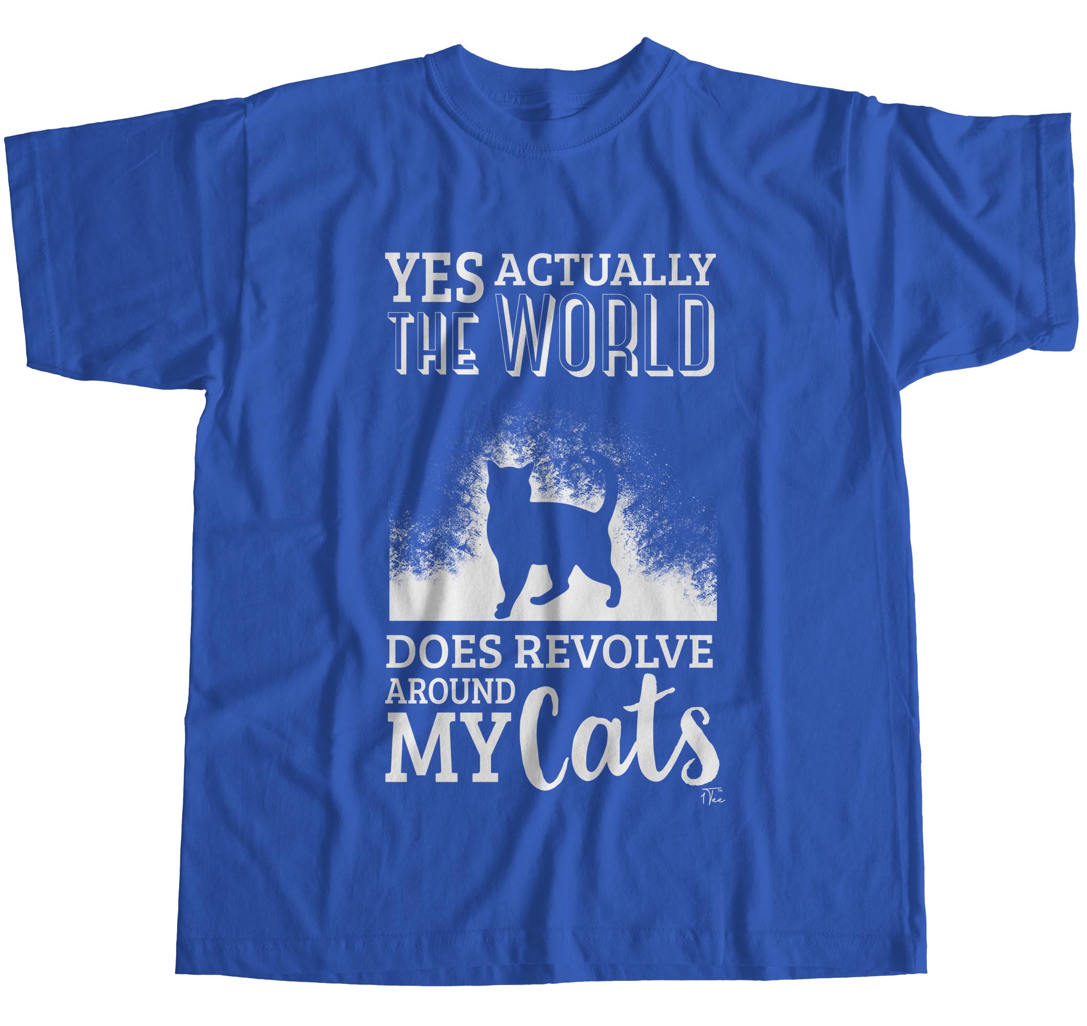 Camiseta 1Tee Para Hombre Yes Actually The World Does Revolve Around My Cats - Imagen 20 de 24