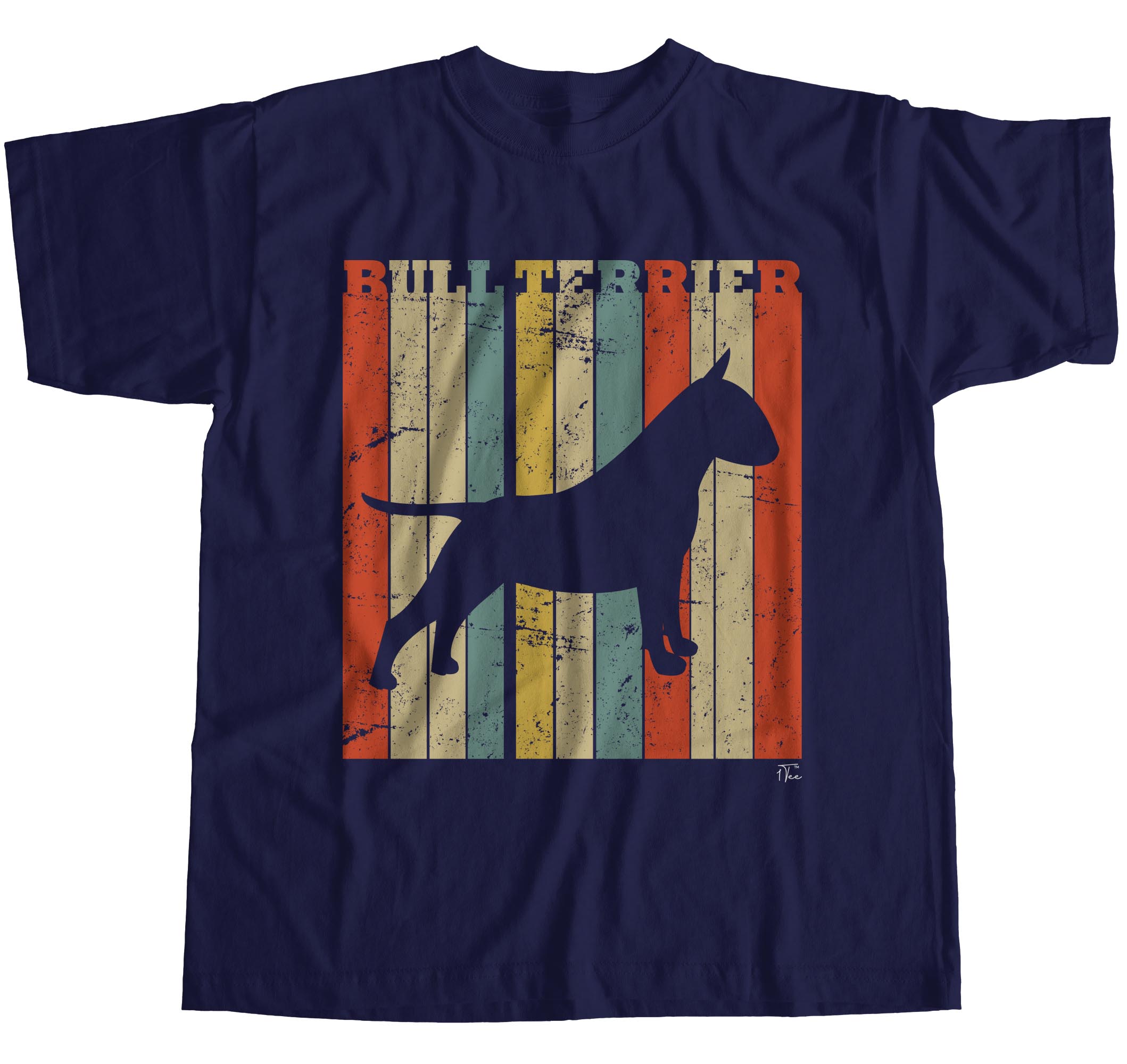 1Tee Mens Westie Dog Breed Colourful Retro T-Shirt