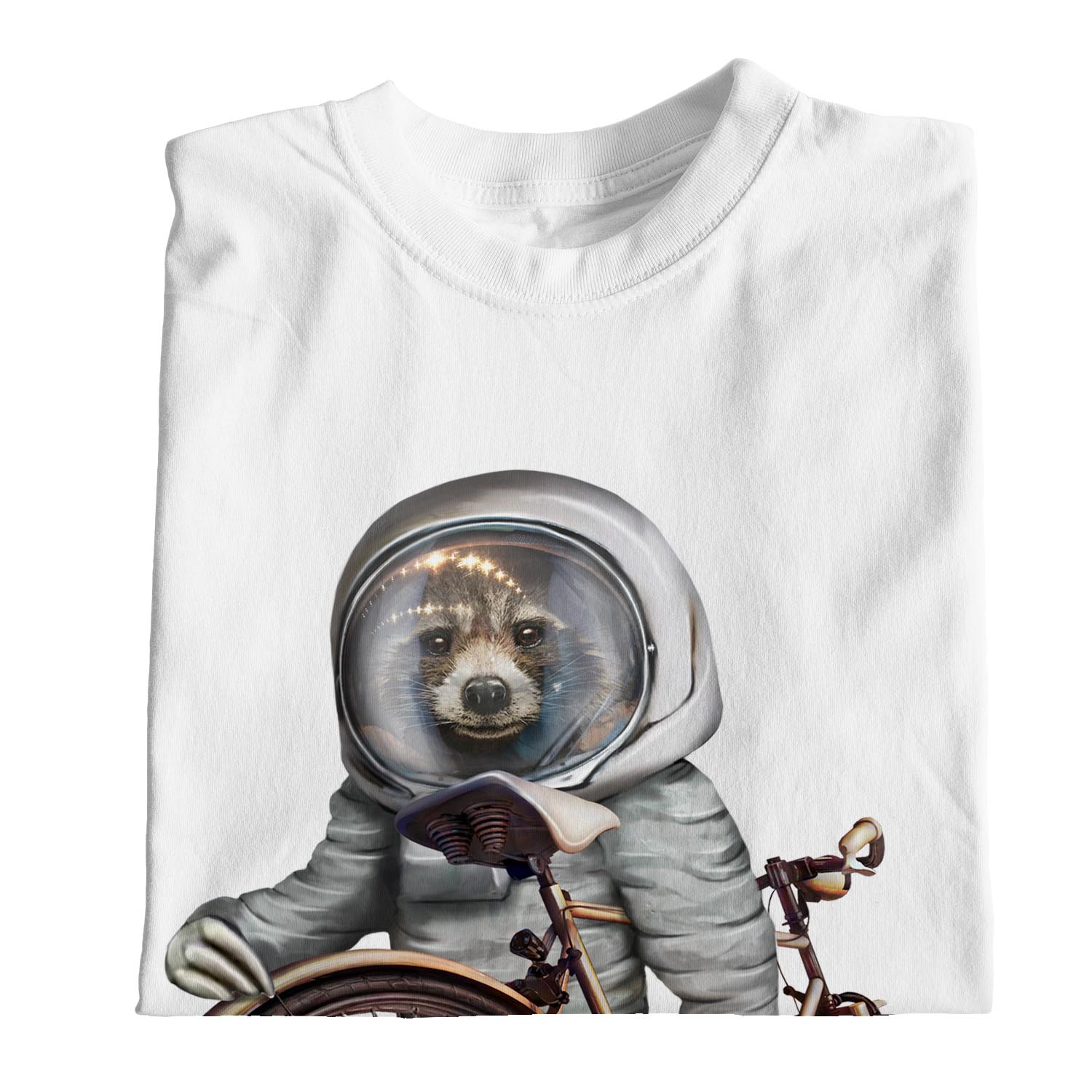 1Tee Mens Sloth Astronaut With Bicycle T-Shirt - Picture 23 of 24