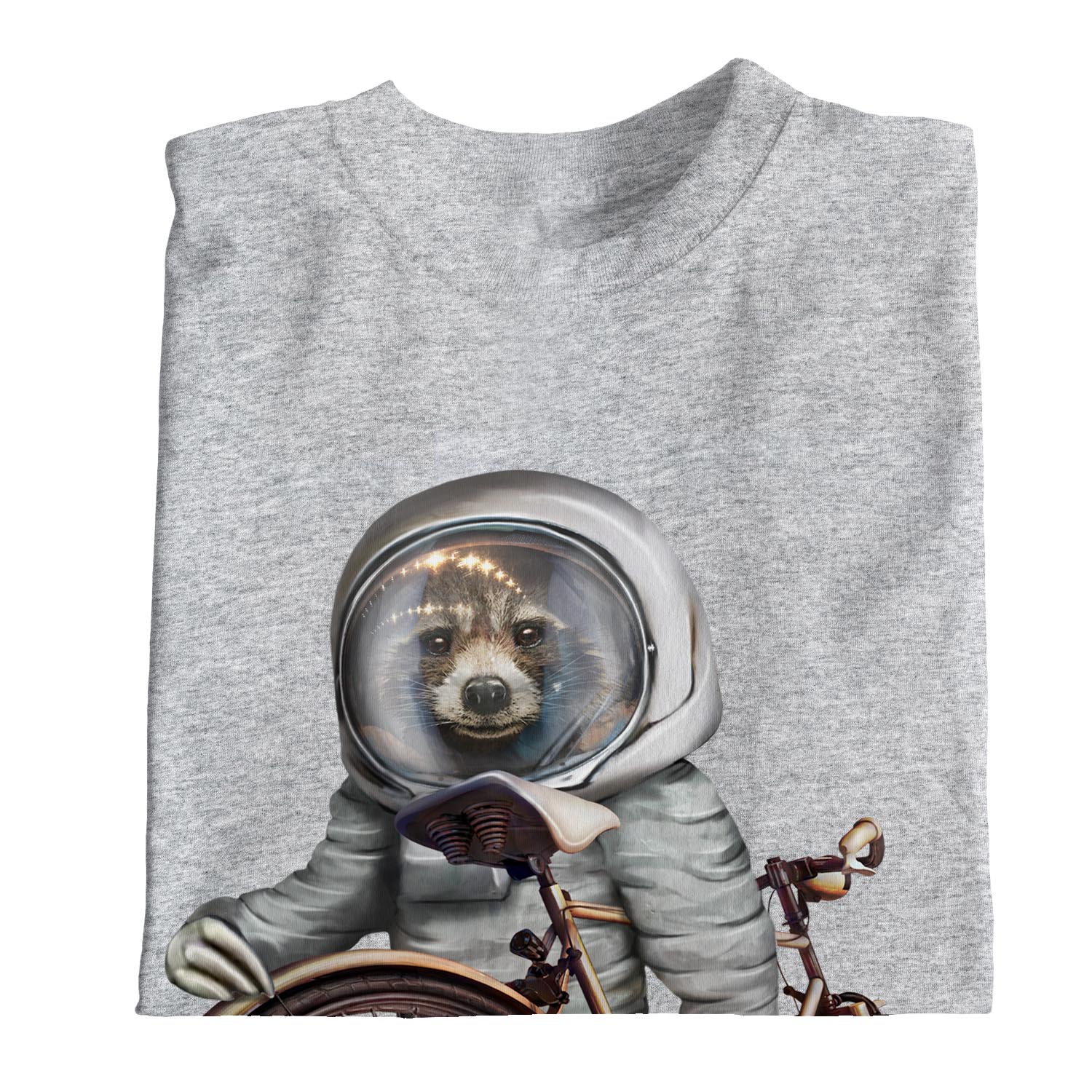 1Tee Mens Sloth Astronaut With Bicycle T-Shirt - Picture 11 of 24
