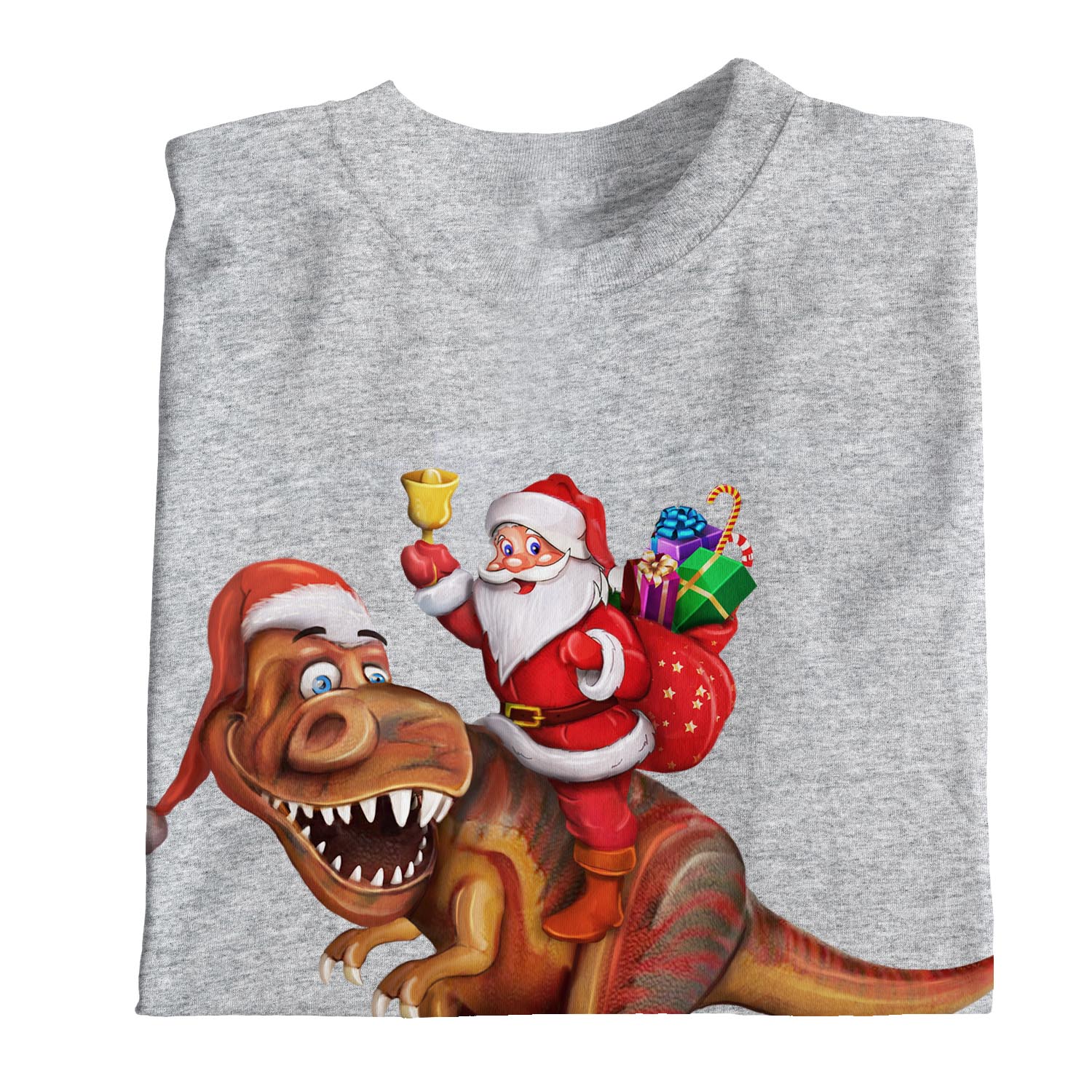 1 Tee Herren Santa Riding Dinosaurier T Rex Weihnachten T-Shirt T-Shirt - Bild 17 von 24
