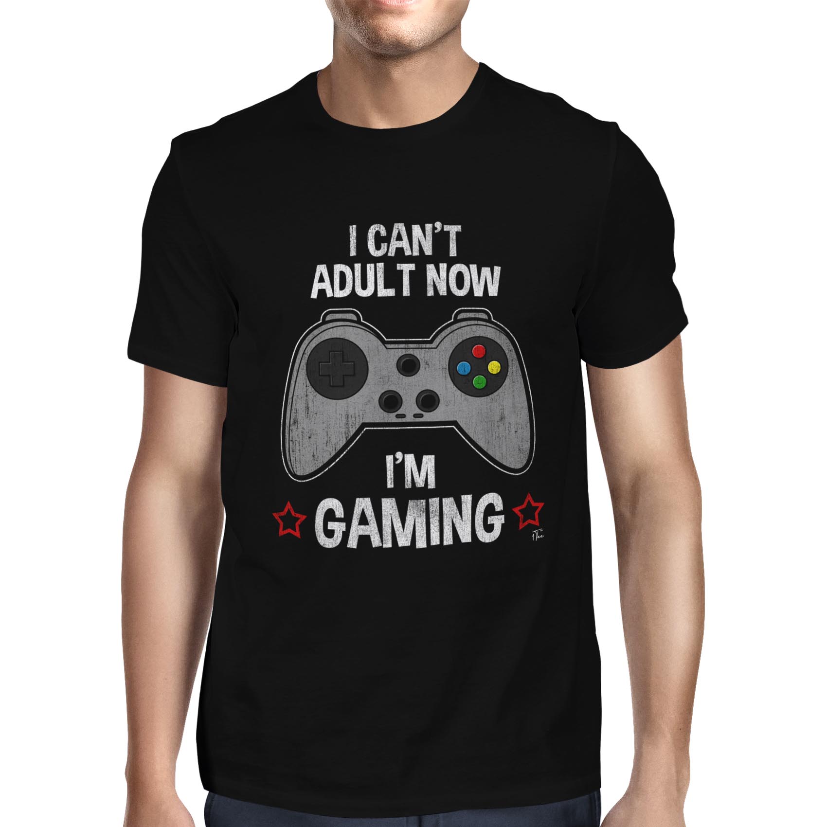 Camiseta 1Tee para hombre I can't Adult Now, I'm Gaming - Imagen 7 de 24
