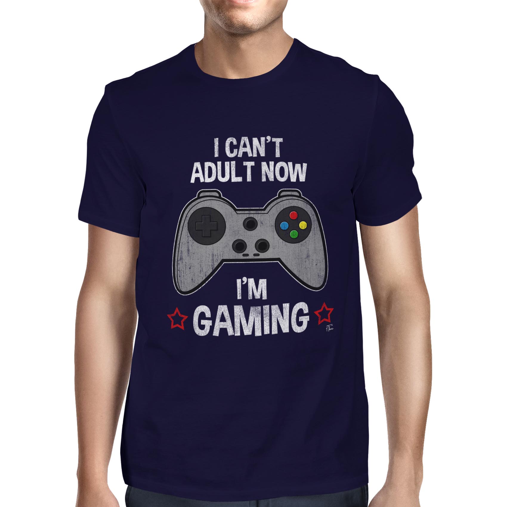 Camiseta 1Tee para hombre I can't Adult Now, I'm Gaming - Imagen 13 de 24