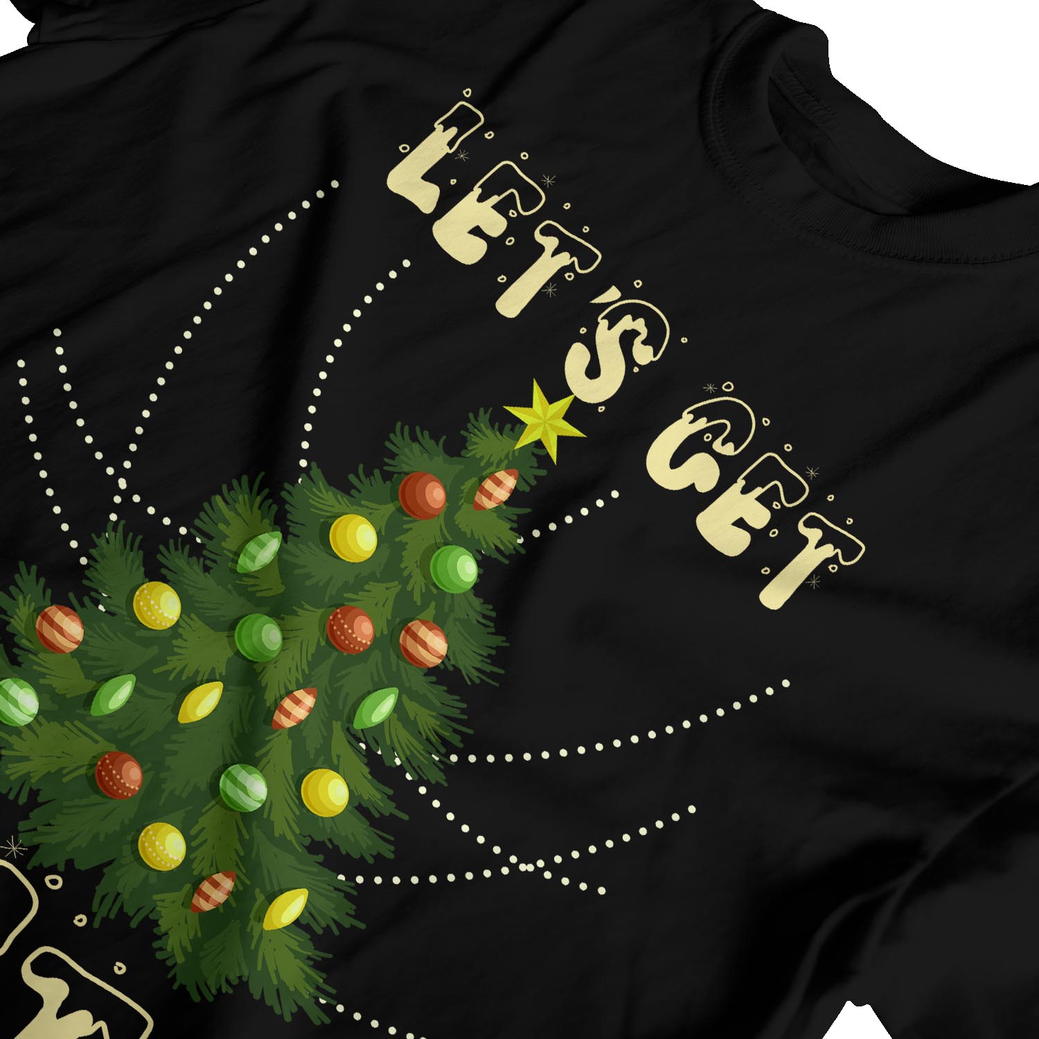 let's get lit shirt christmas