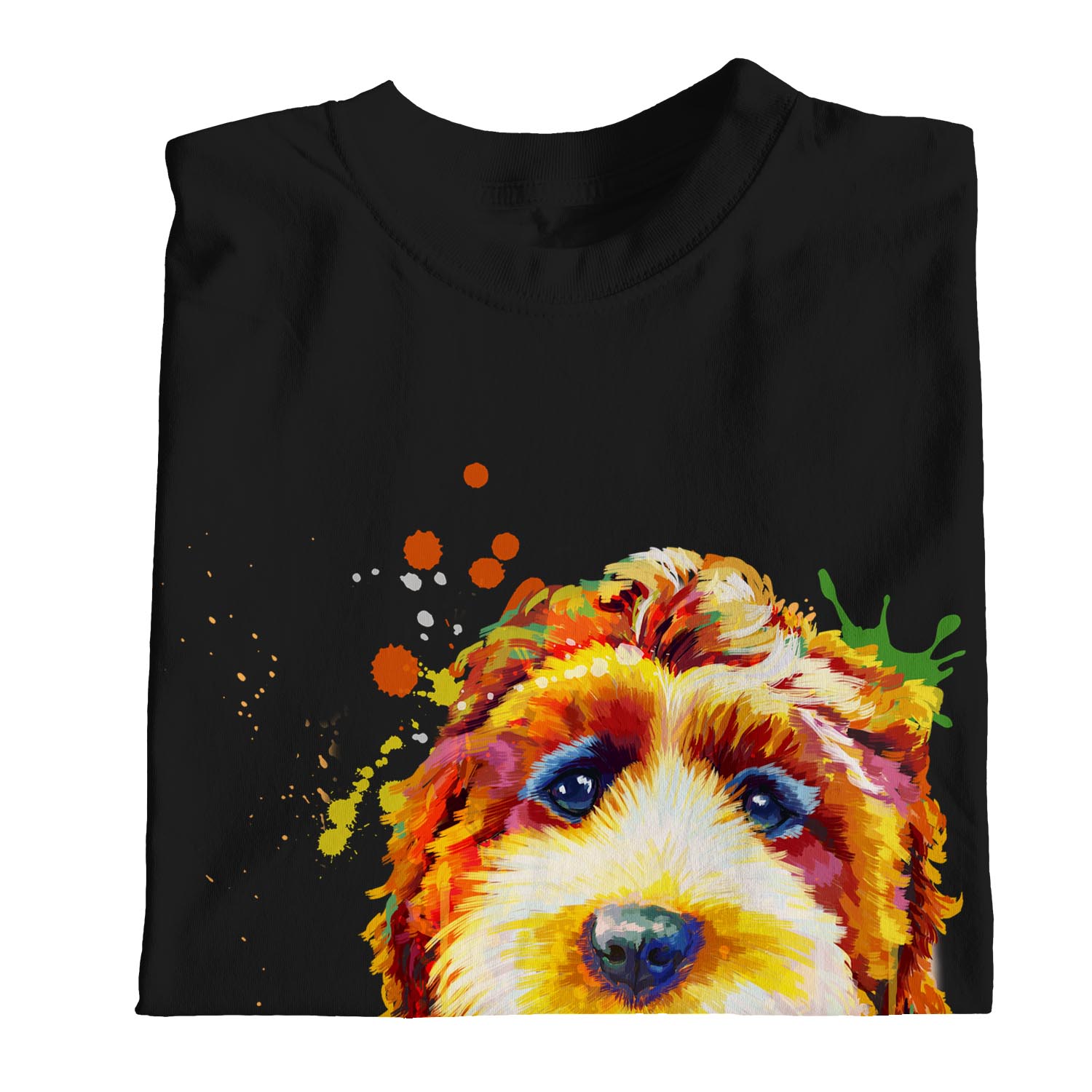 1Tee Mens Watercolour Splash Cockapoo Dog T-Shirt - Picture 11 of 18