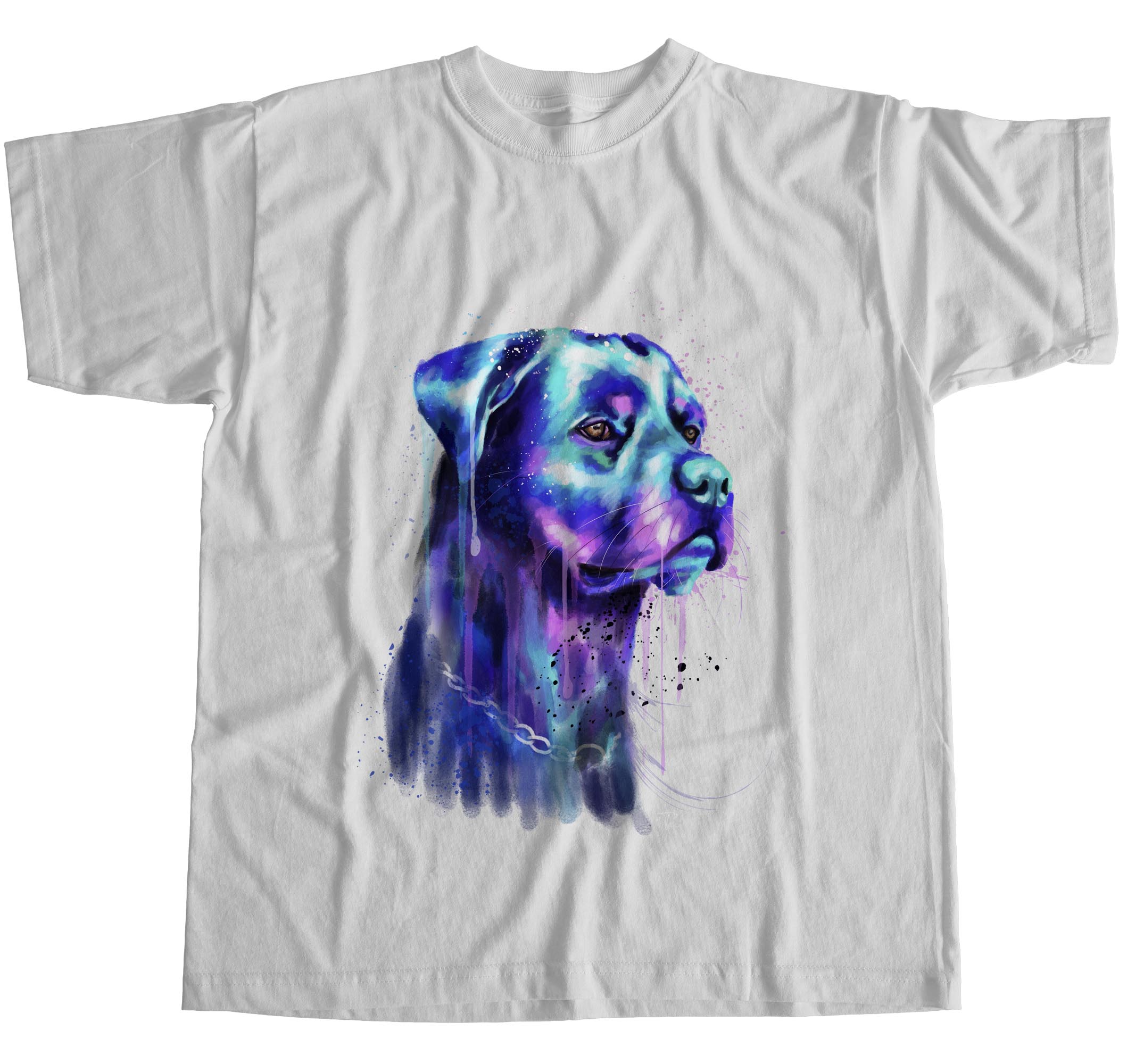 T-Shirt Disegno Uomo Con Testa Di Cane Bianca - UOMO - ThinkDog Store - Foto 14