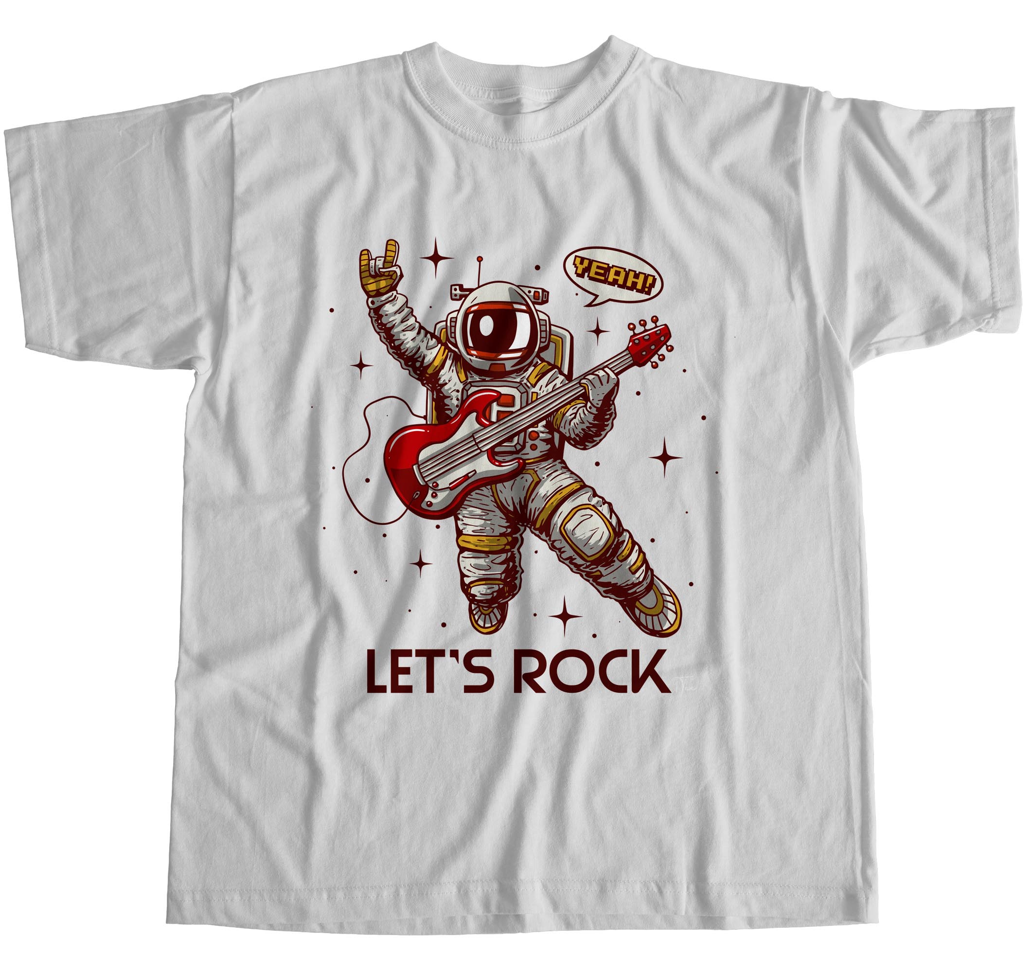 Camiseta 1Tee Para Hombre Let's Rock Astronaut Rockstar - Imagen 14 de 18