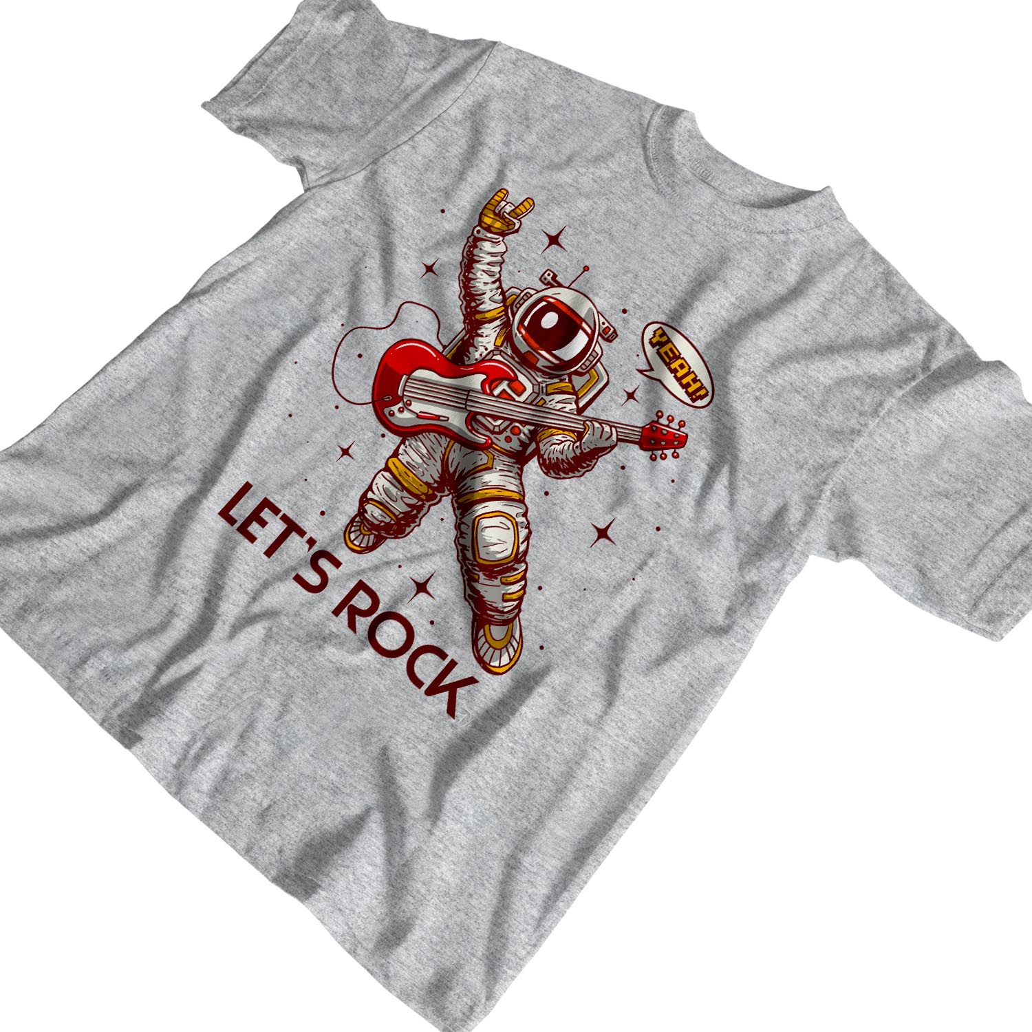 Camiseta 1Tee Para Hombre Let's Rock Astronaut Rockstar - Imagen 9 de 18