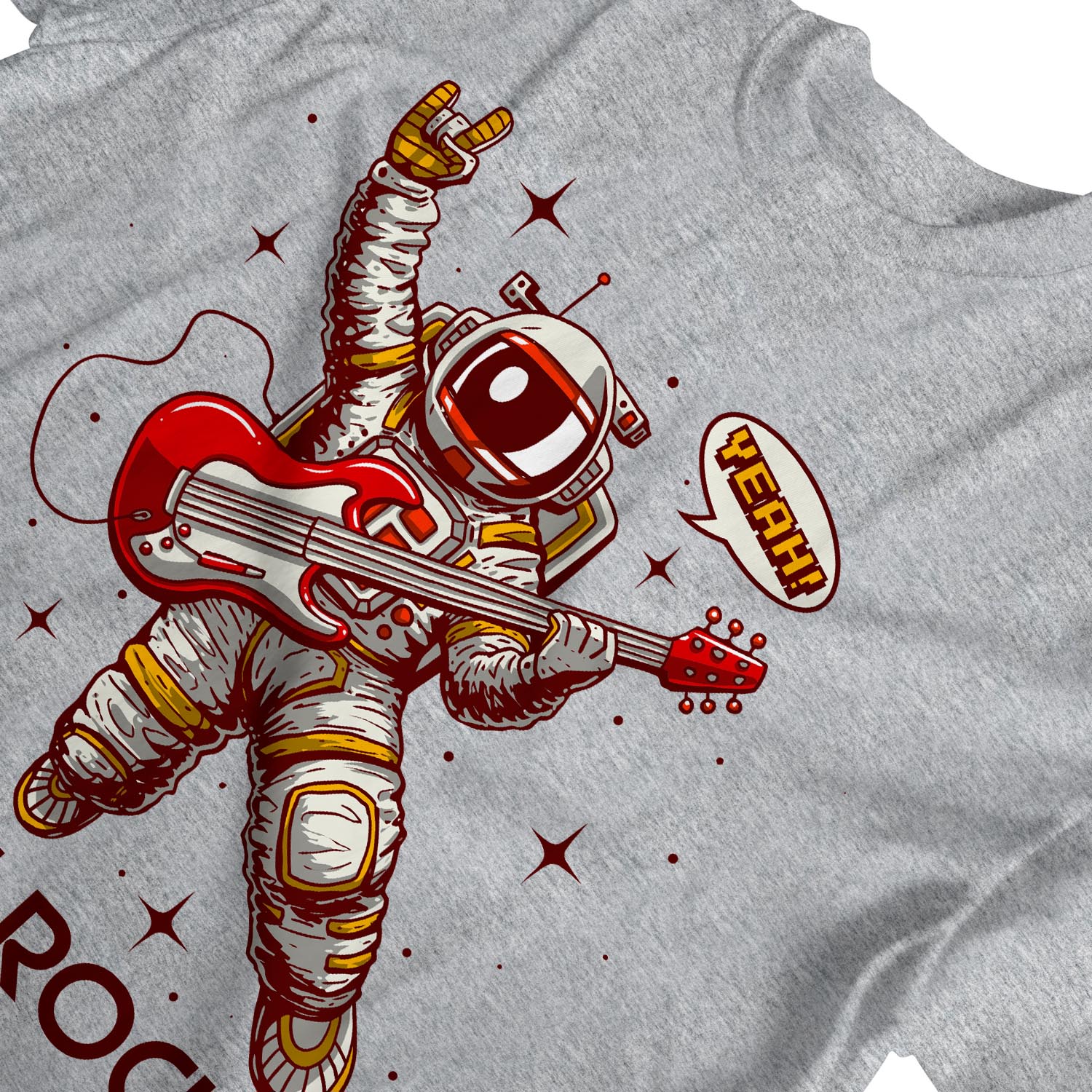 Camiseta 1Tee Para Hombre Let's Rock Astronaut Rockstar - Imagen 10 de 18