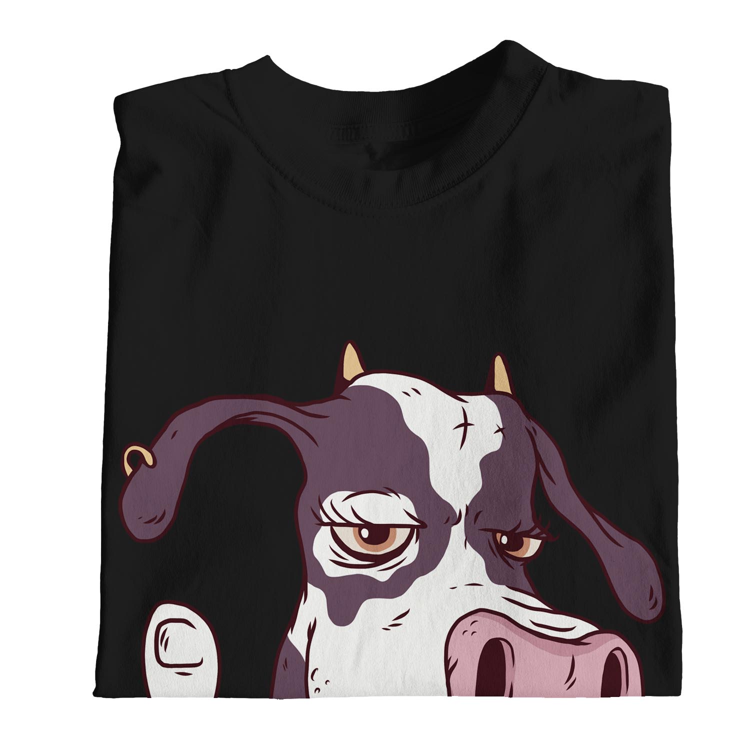 1Tee Mens Cow giving Middle Finger T-Shirt - Picture 11 of 18