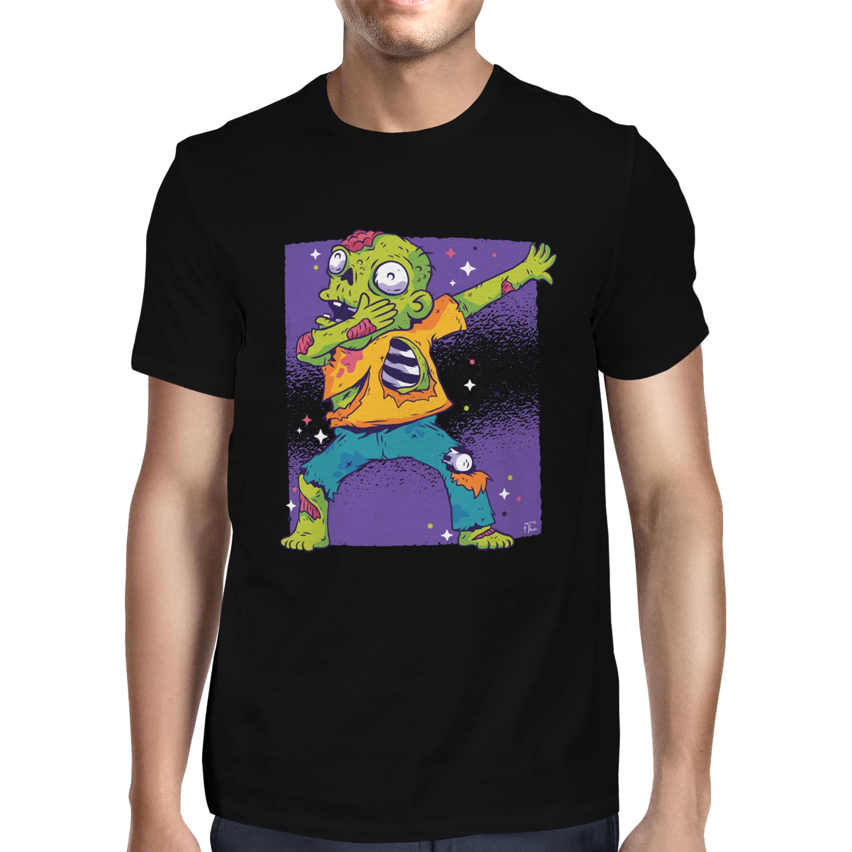 1Tee Herren T-Shirt Dabbing Zombie - Bild 7 von 18
